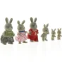 Kaninfamilie legetøjsfigurer fra sylvanian (str. 5 cm til 10 cm høj)