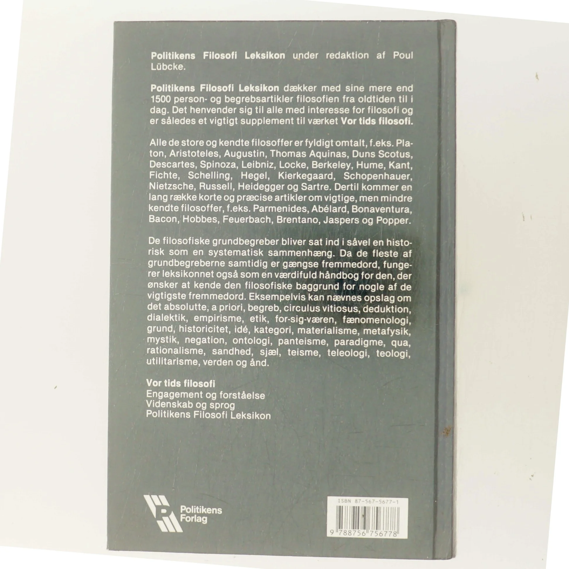 Politikens filosofi leksikon af Poul Lübcke (Bog)