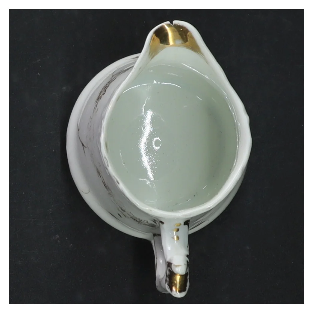 Porcelænskande med guldkant (str. 10 cm)