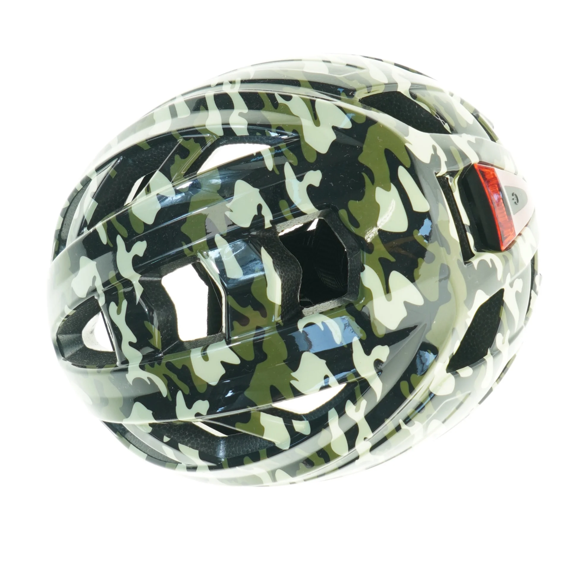 Cykelhjelm med camouflage mønster (str. 48 til 54 cm)