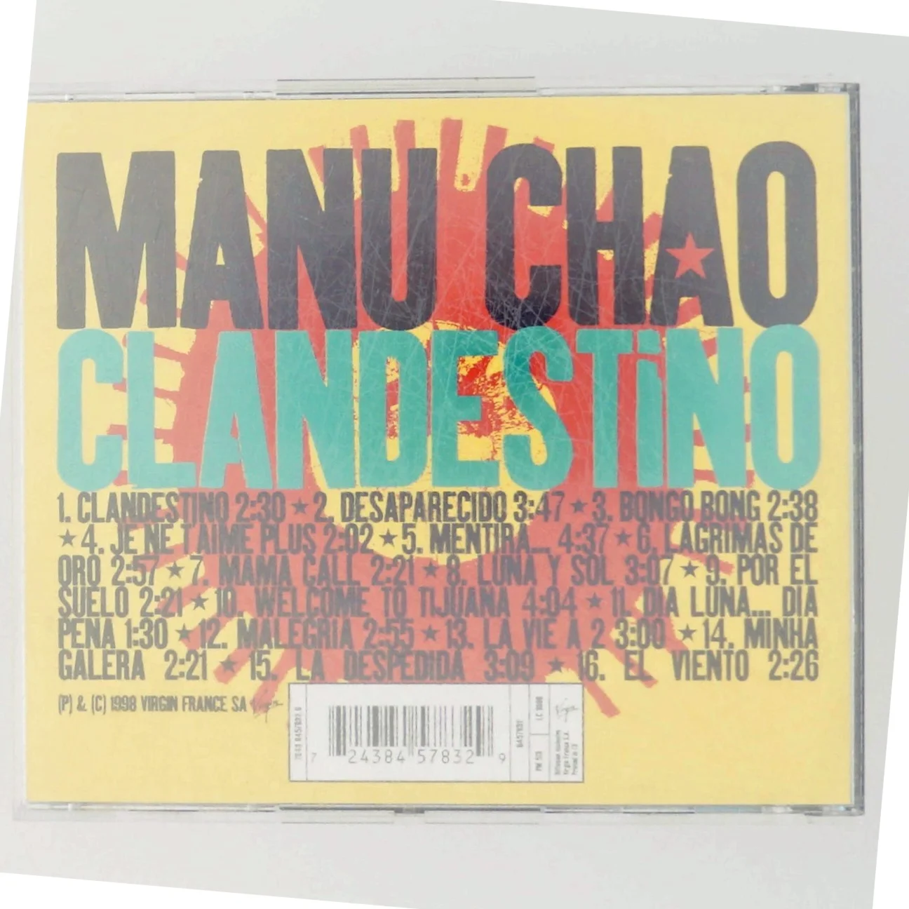 Manu Chao - Clandestino CD fra Virgin Records