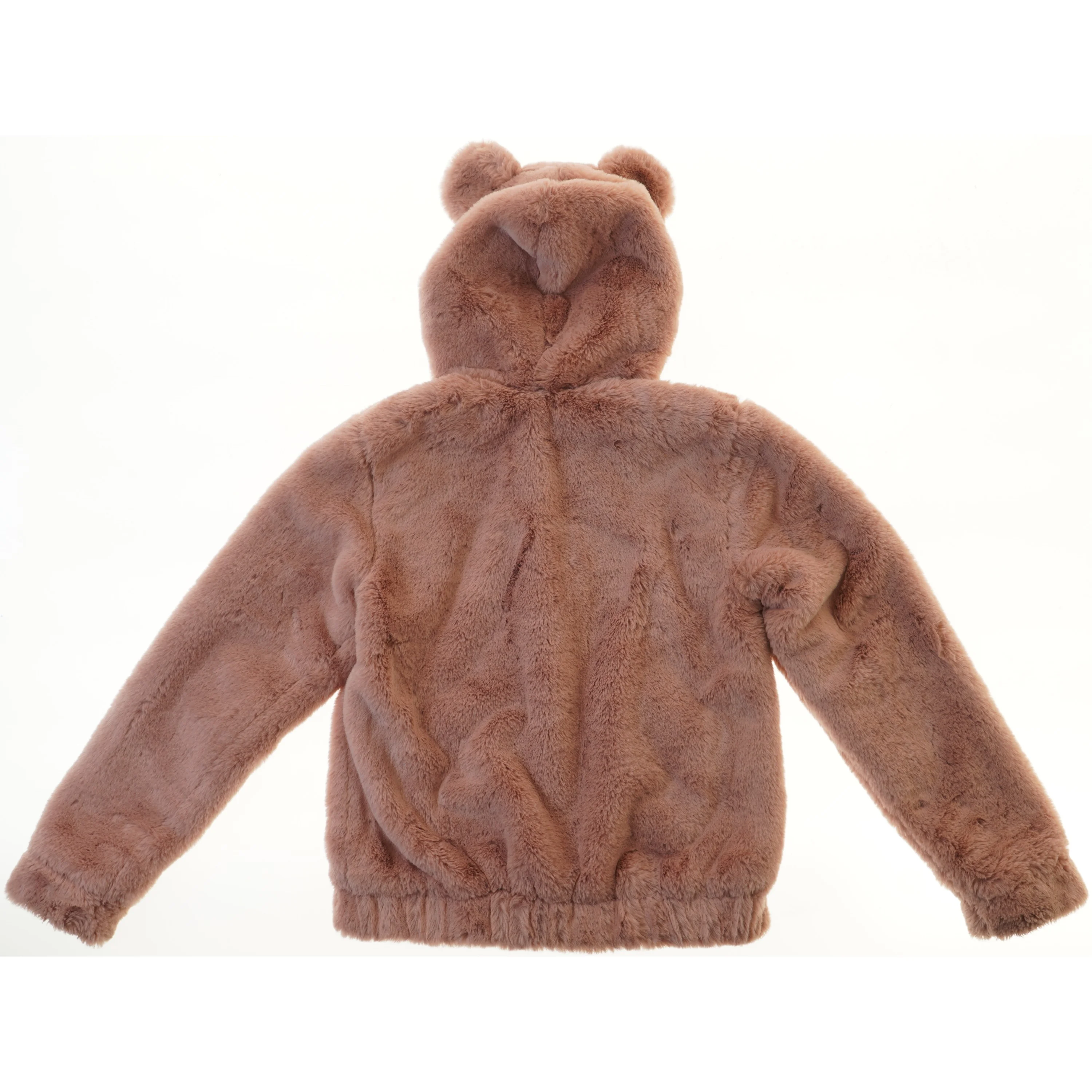 Plysjakke med hætte fra H&M (str. 158)