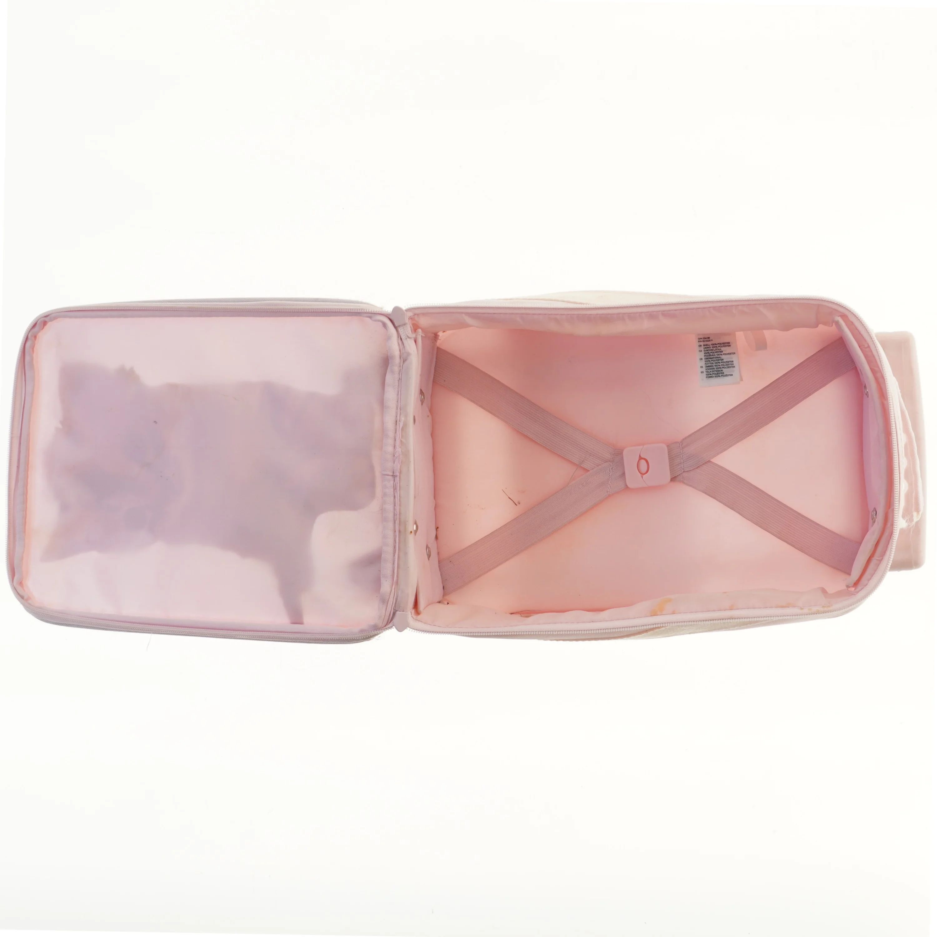 Lyserød børnekuffert med kattemotiv fra H&M (str. 41,5x23,5 cm)