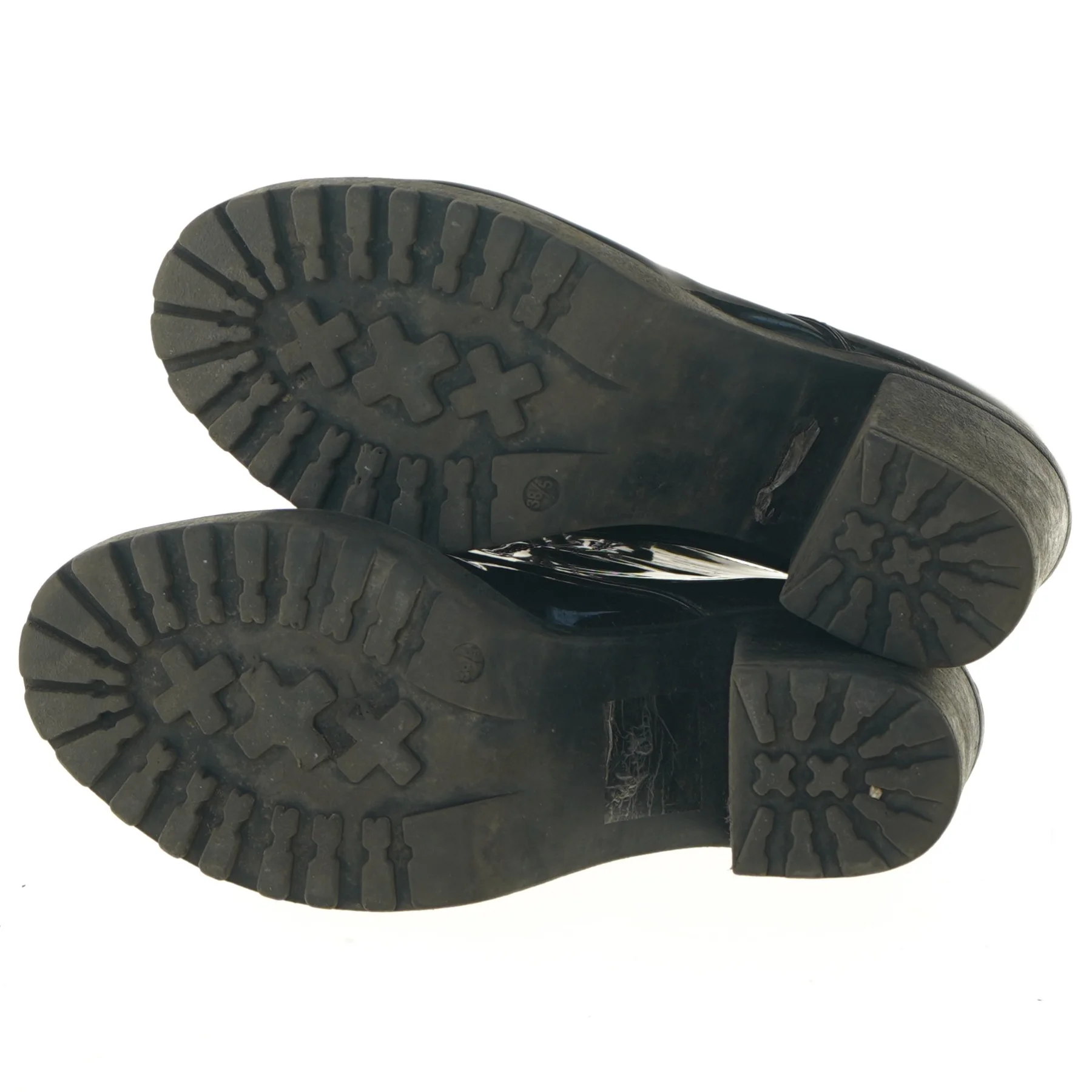 Læderstøvler med hæl (str. 38 )