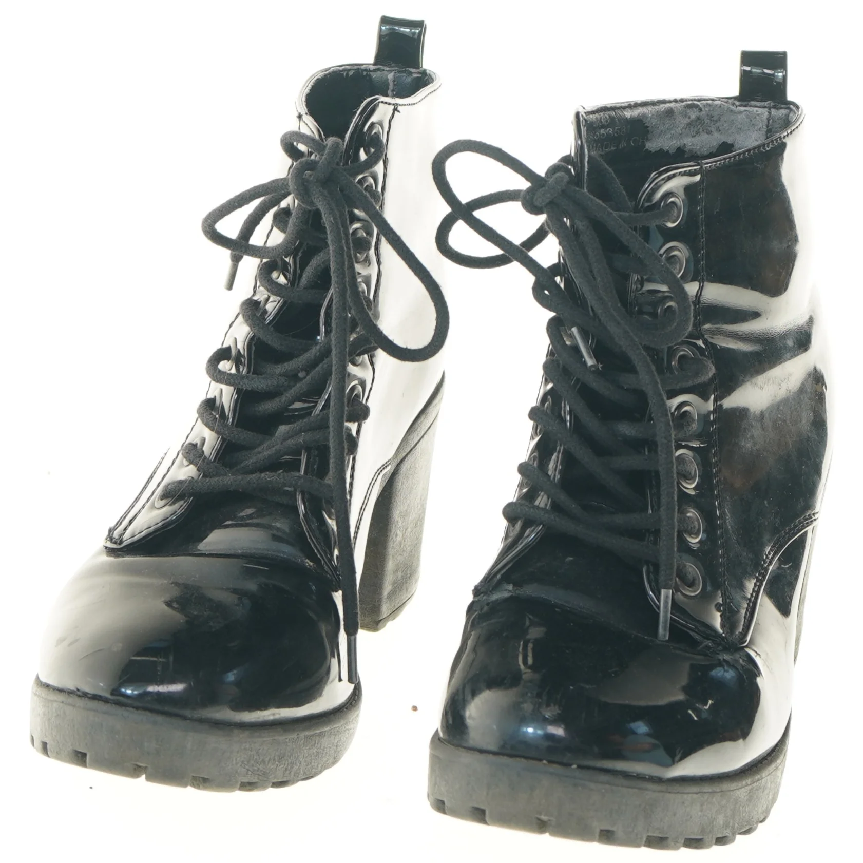 Læderstøvler med hæl (str. 38 )