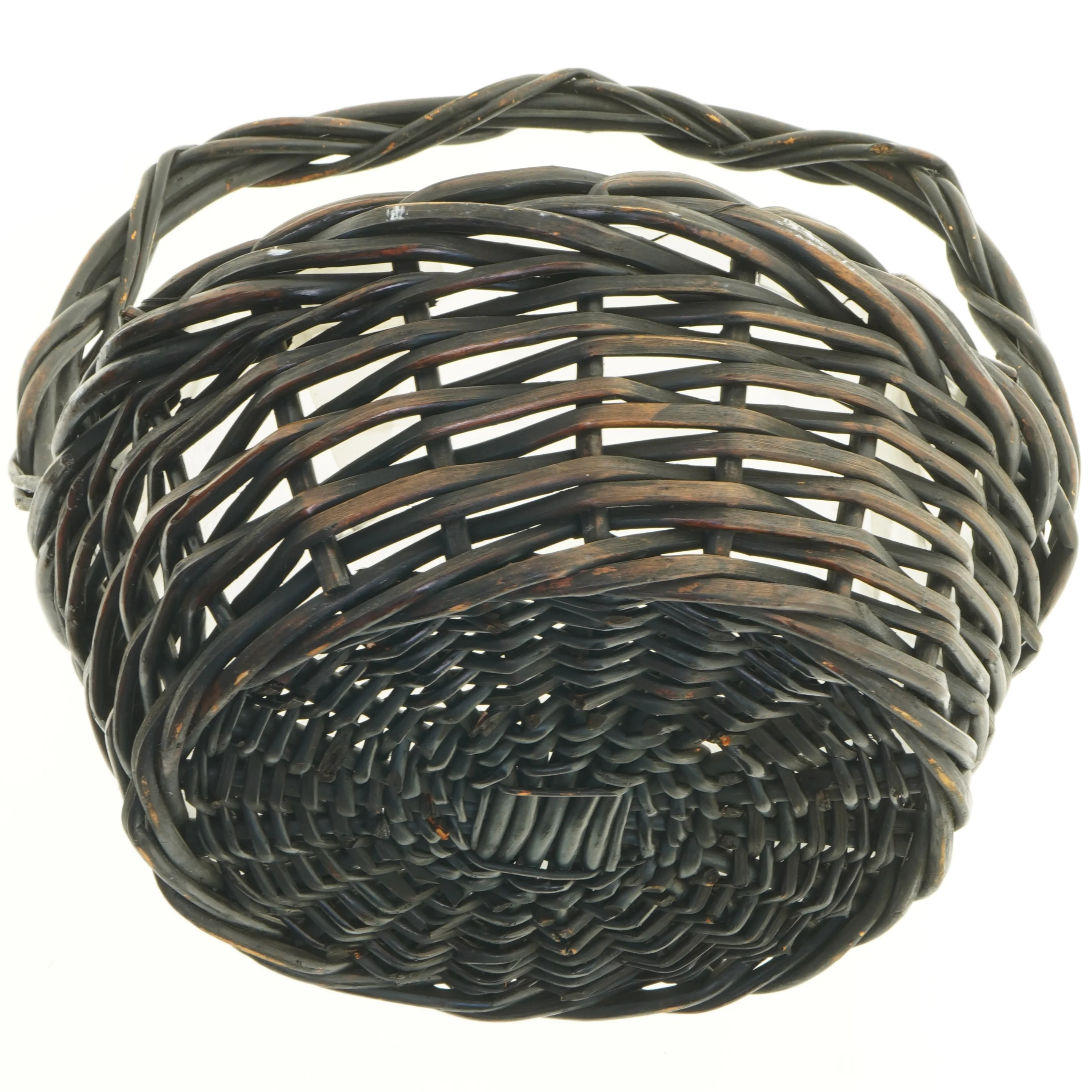 Fletkurv med plast indsats (str. Ø 35 cm)