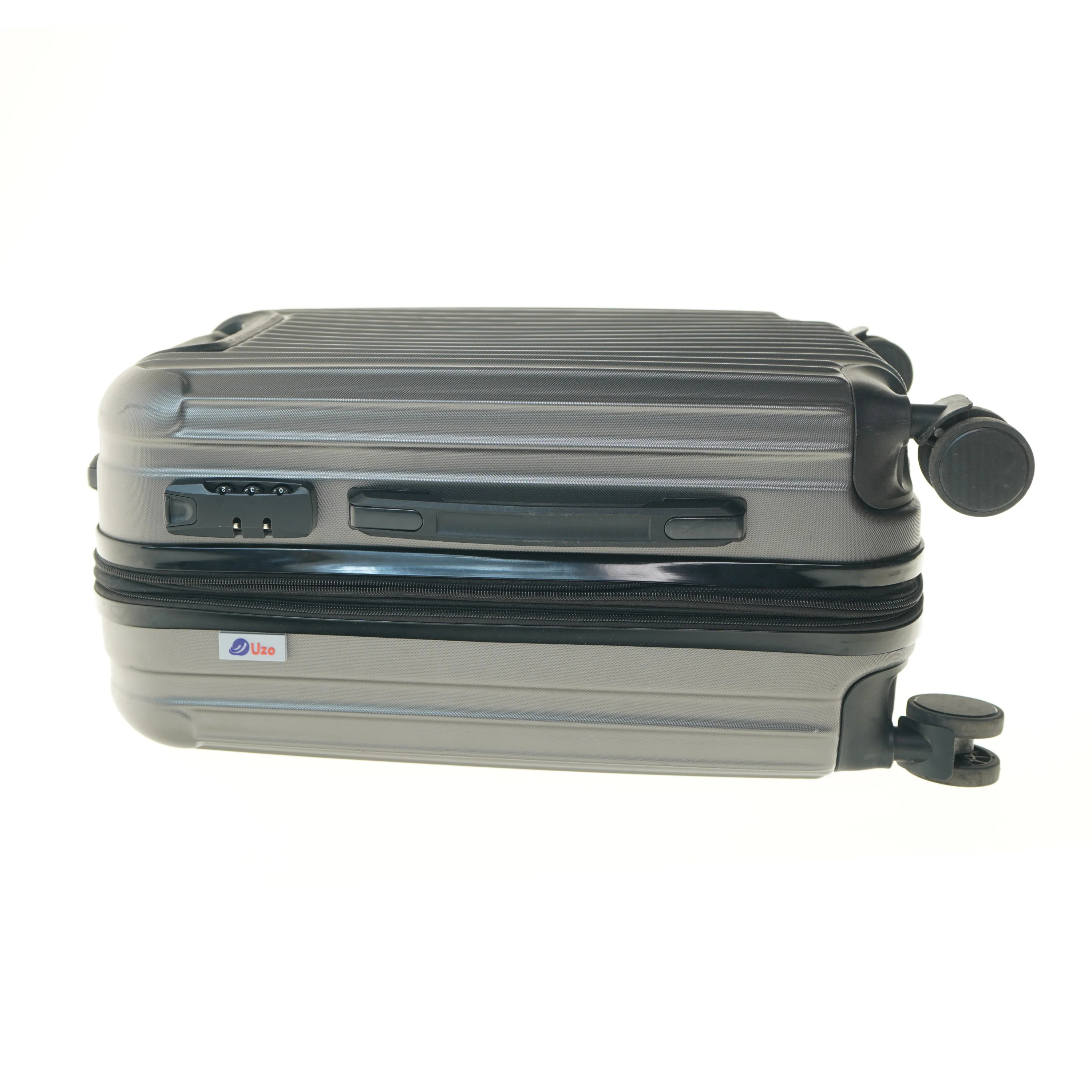 Grå kabinekuffert med hjul fra Uzo (str. 47x34 cm)