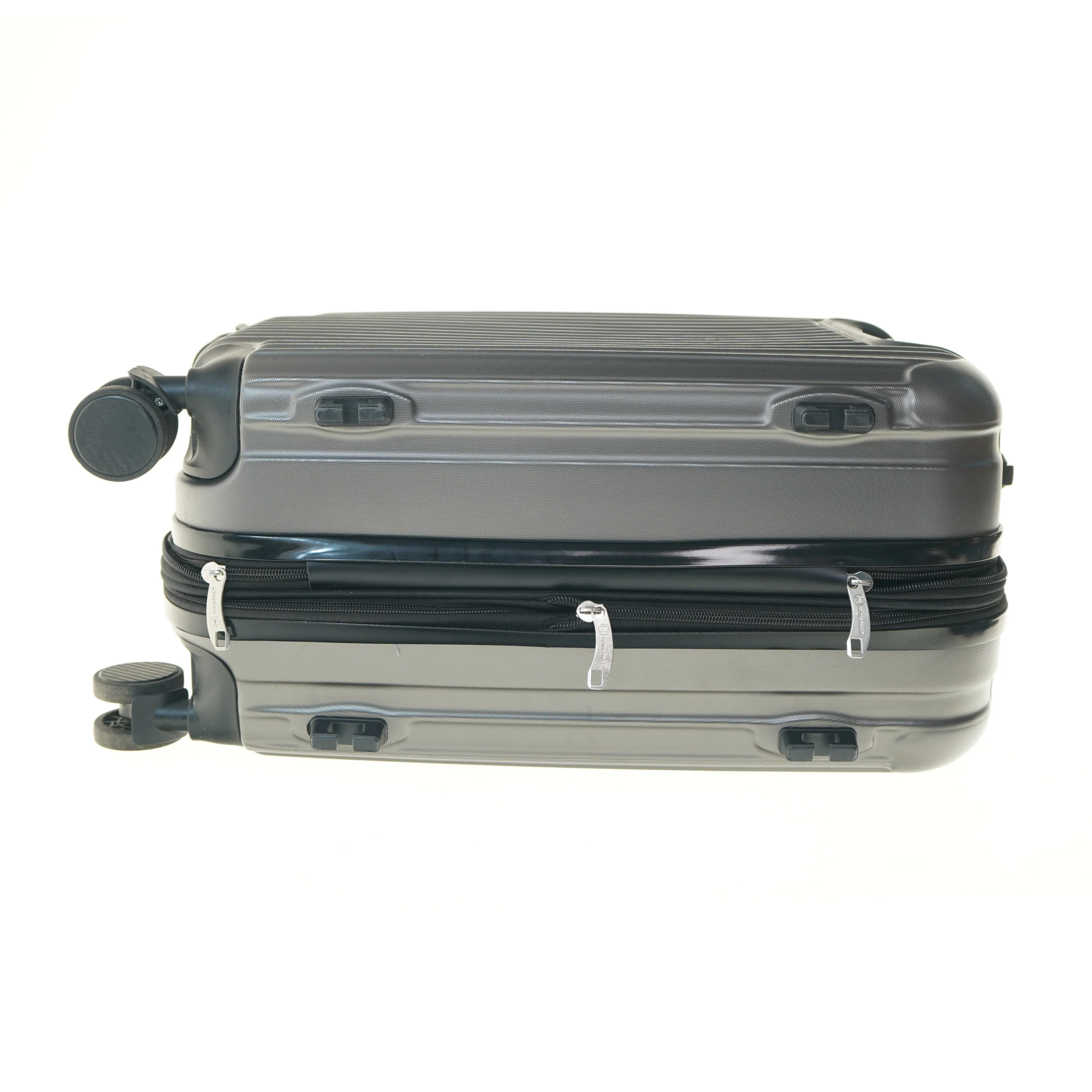 Grå kabinekuffert med hjul fra Uzo (str. 47x34 cm)