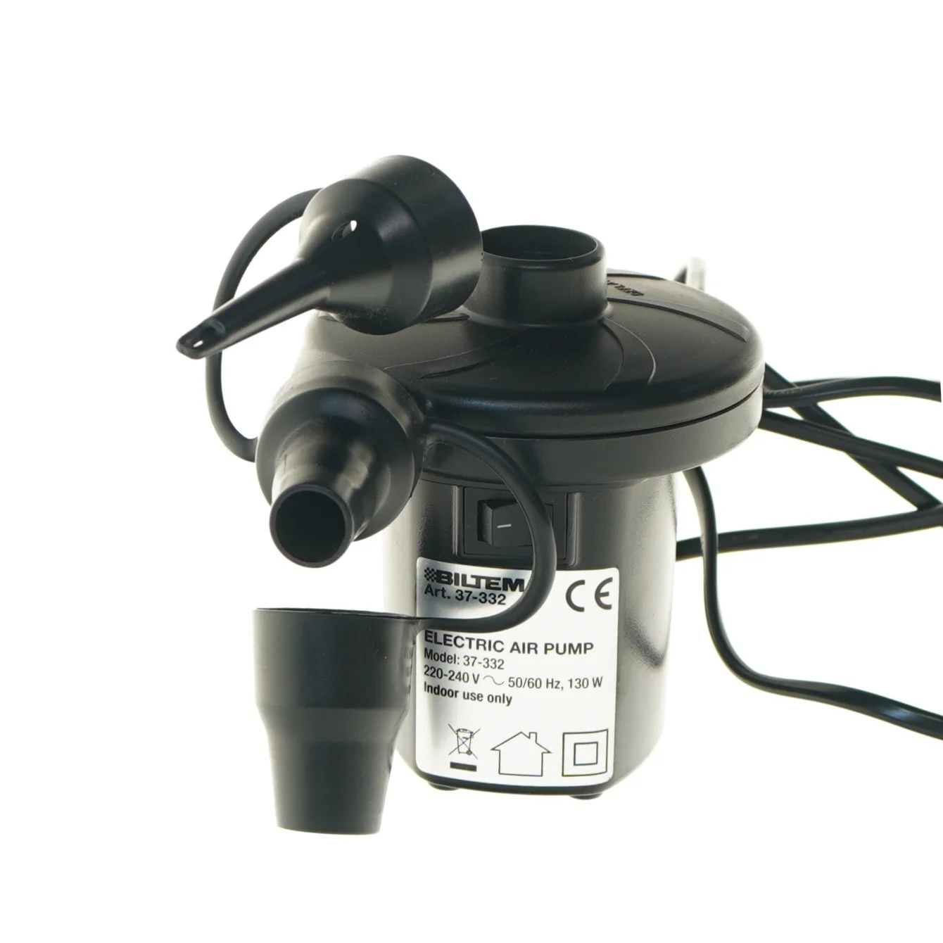 Elektrisk luftpumpe fra Biltema (str. 11 cm)