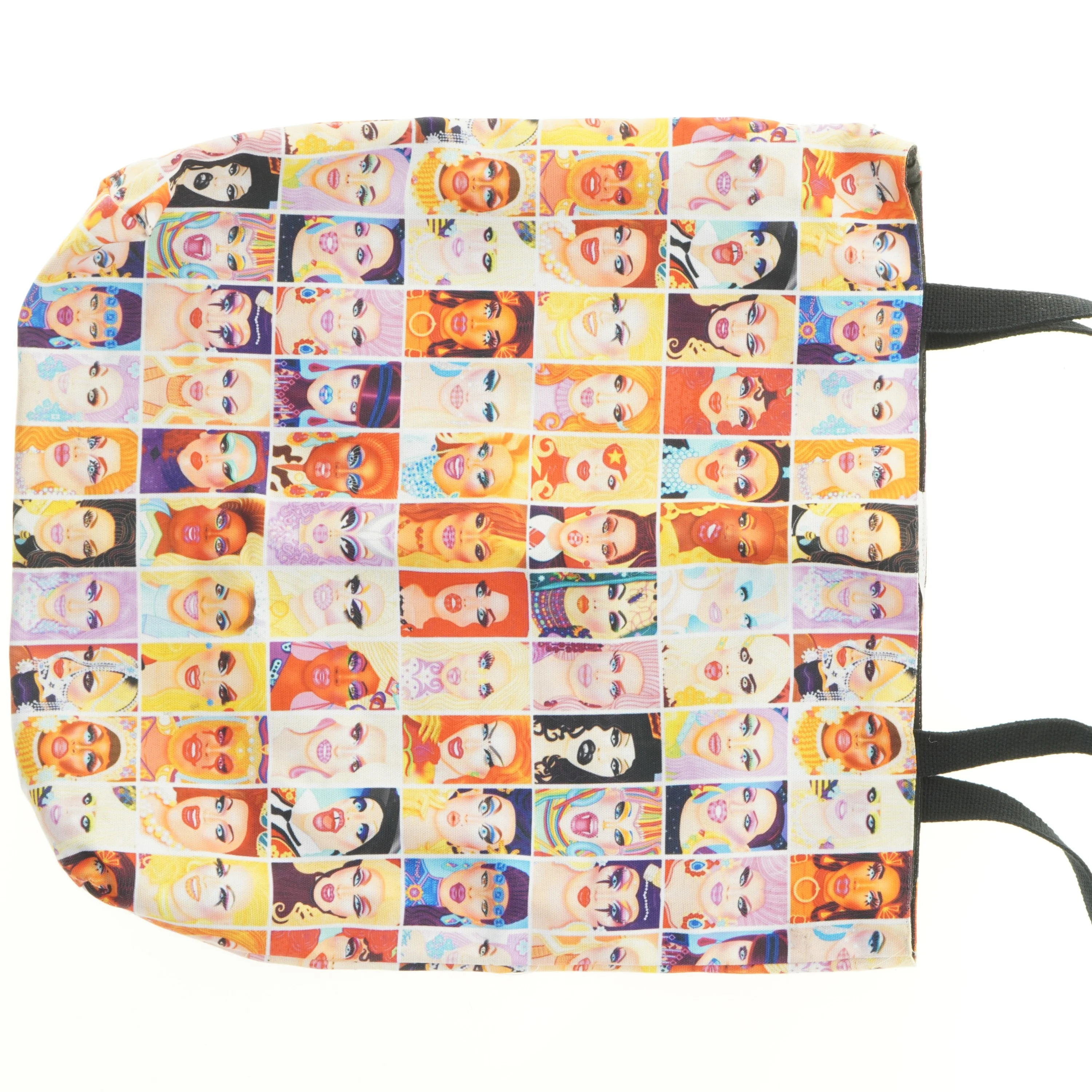 Farverigskuldertaske (str. 45 x 47 cm)
