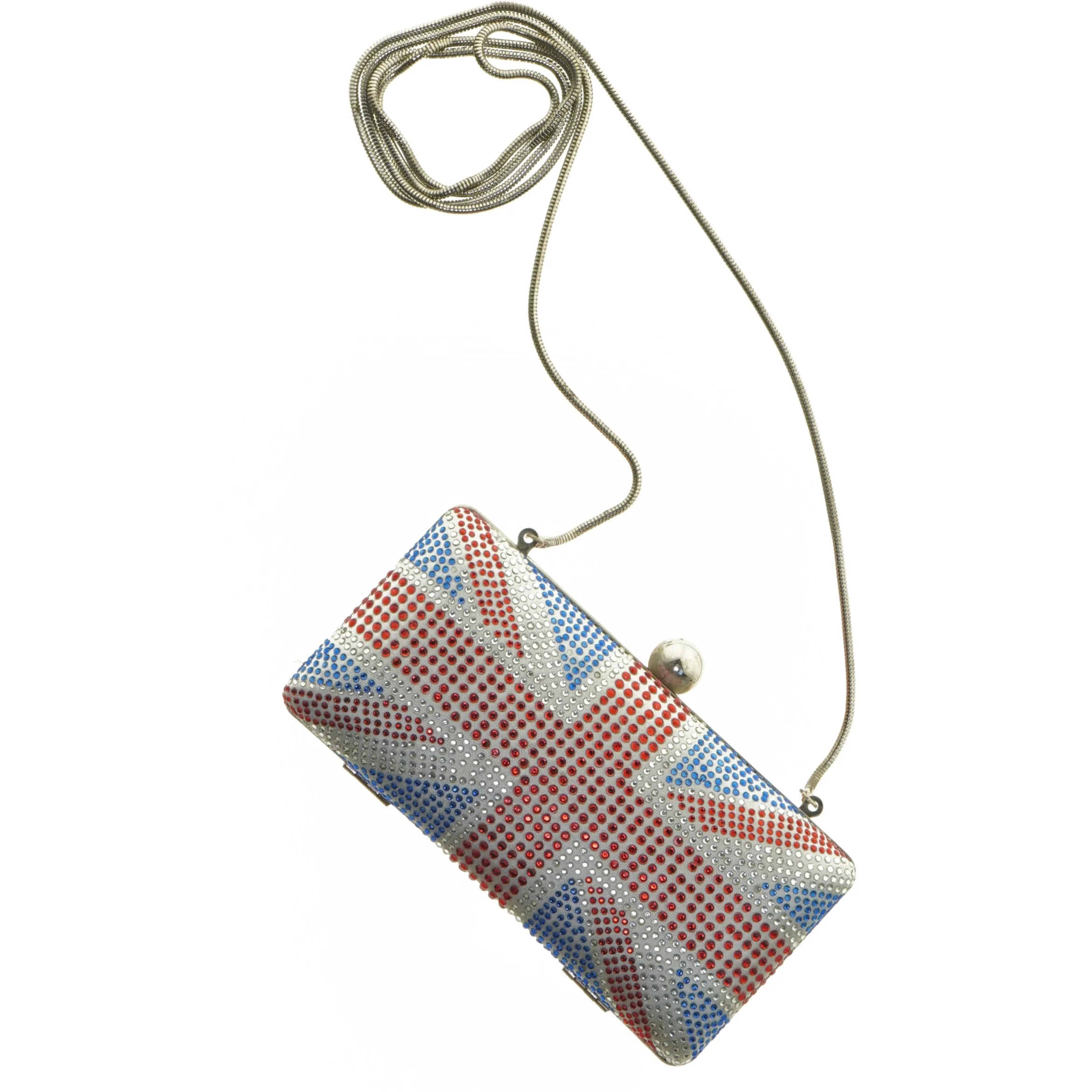 Solbriller og taske med Storbritannien flag