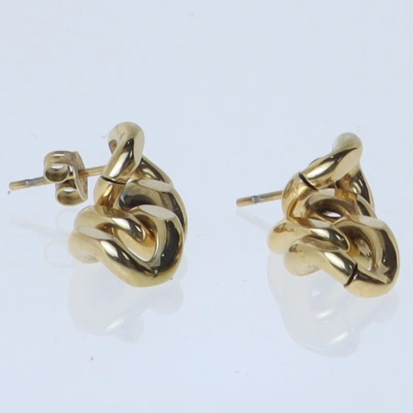 Guld-belagte øreringe (str. 2,5 cm)