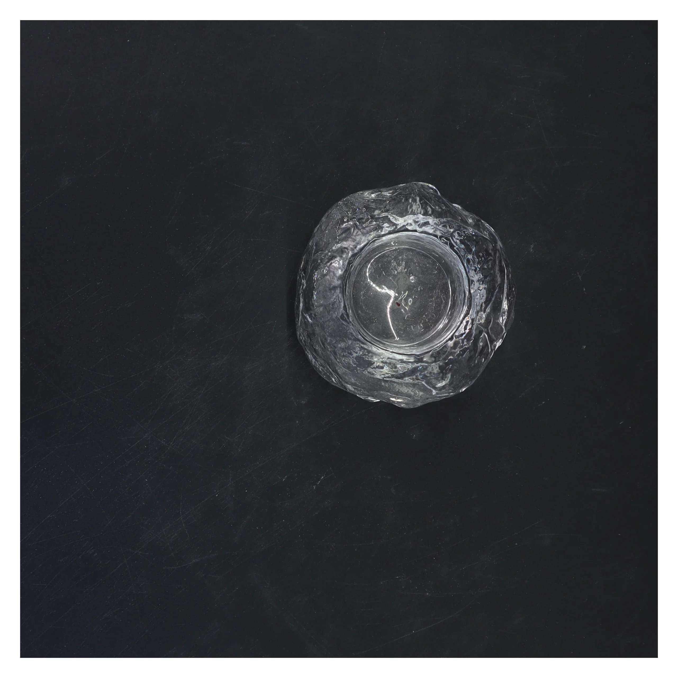 Lysestage i glas (str. 7x9 cm)