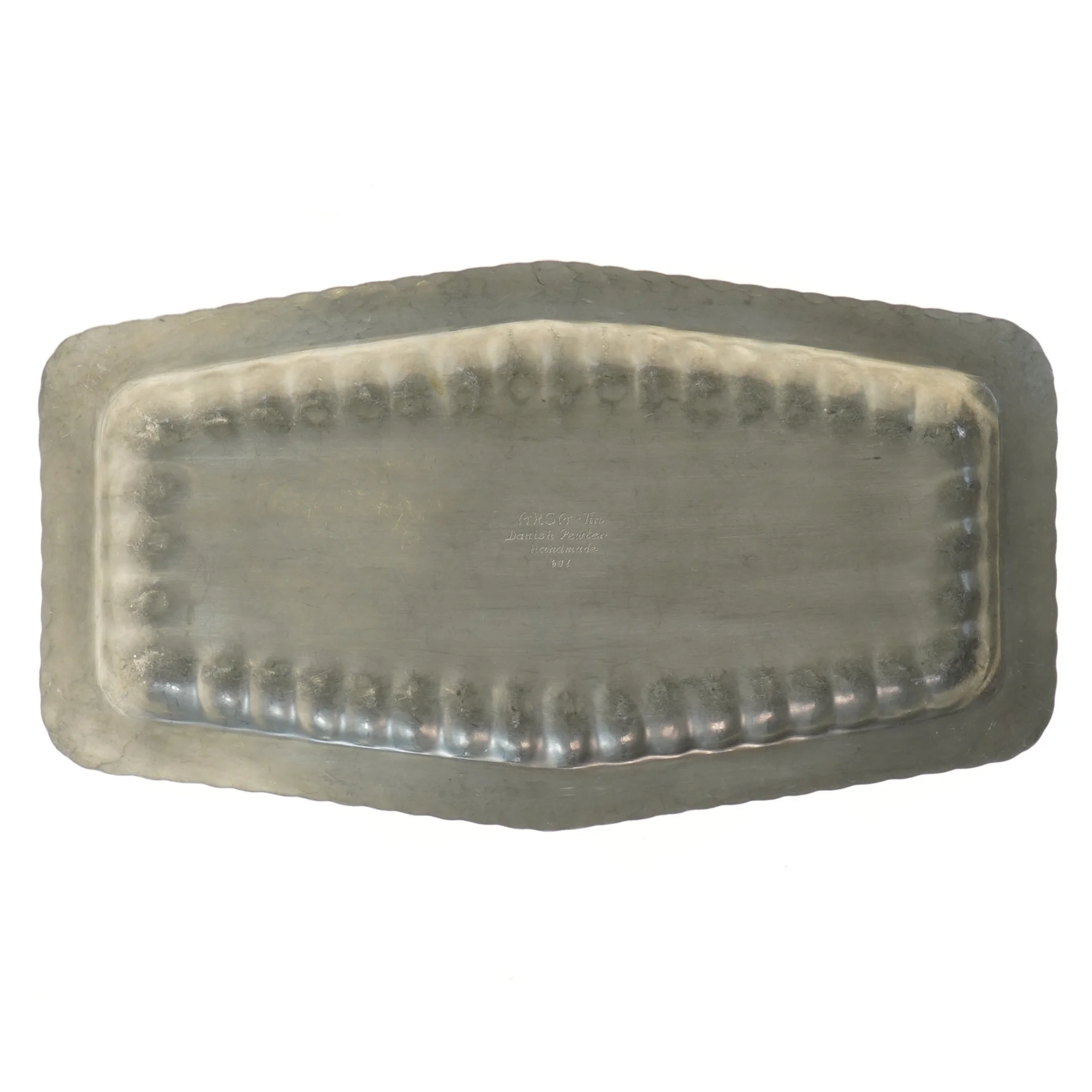 Retro rektangulært metalfad (str. 38x21 cm)