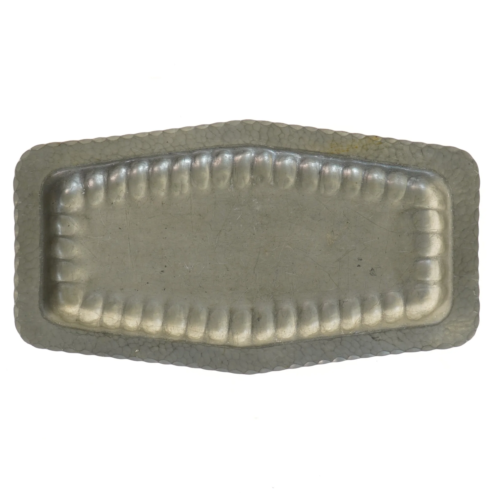 Retro rektangulært metalfad (str. 38x21 cm)