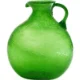 Grøn glasvase (str. 24 x 21 cm)