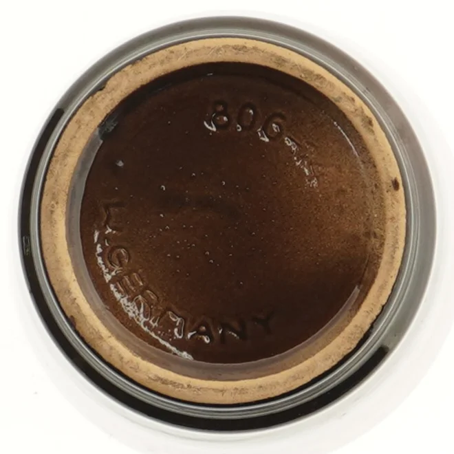 Keramisk vase med brun gradient (str. Ø 14 cm længde 11,5 cm)