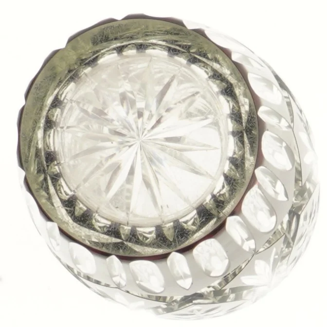 Krystalvase med indgraveret mønster (str. 27 cm)