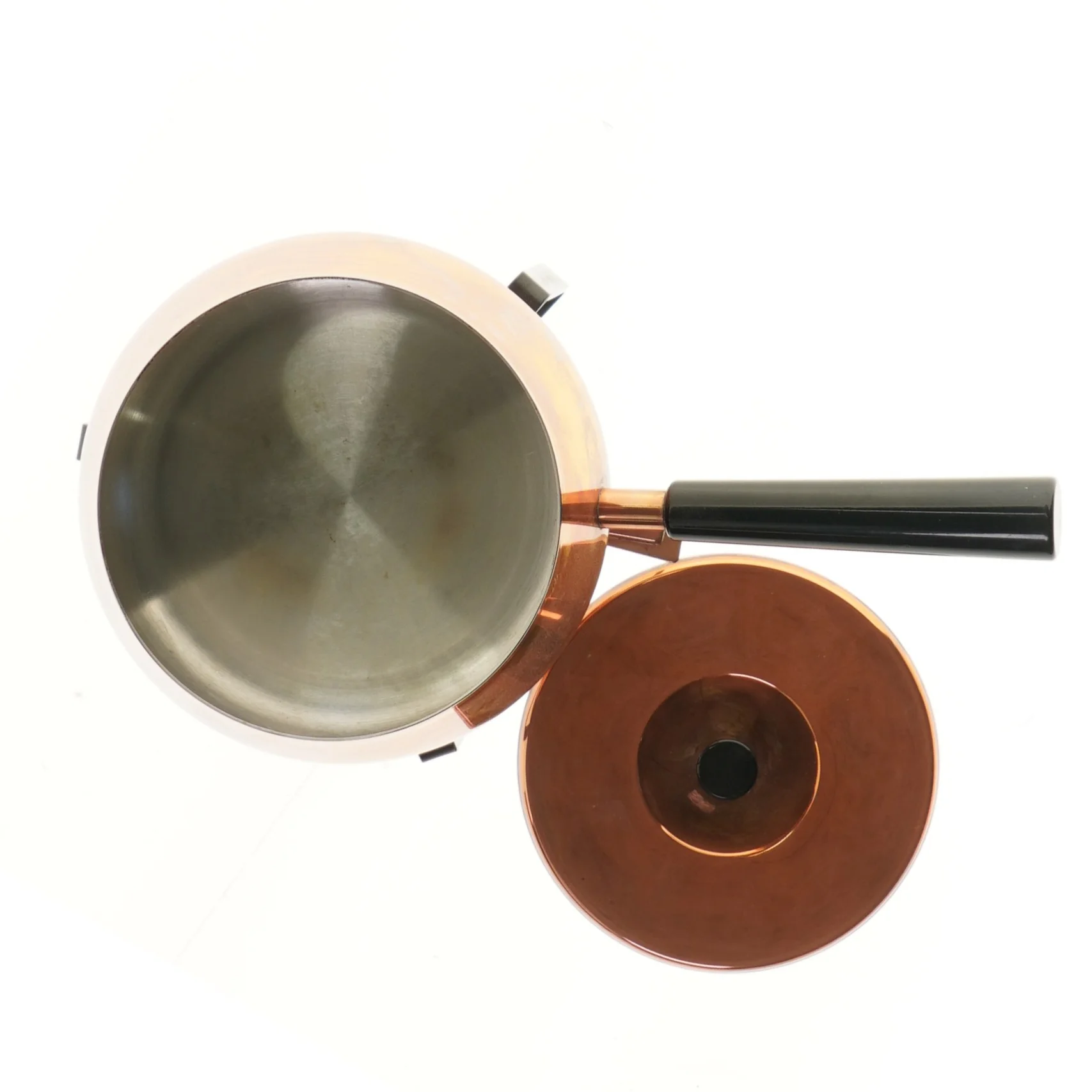 Fondue sæt i kobber (str. Ø 16 cm)