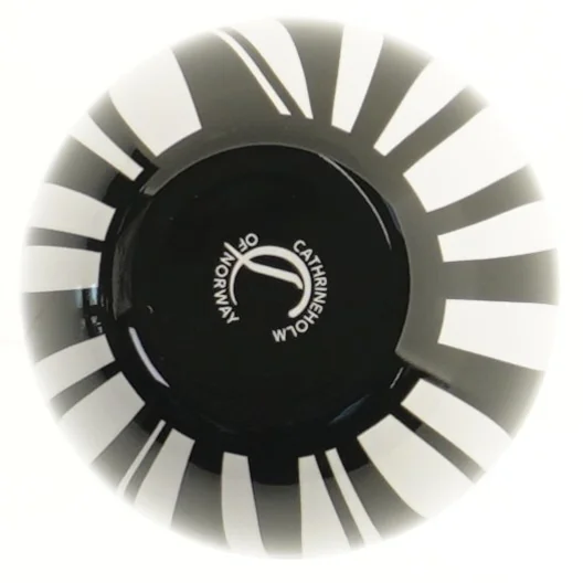 Sort og hvid skål med striber, Ø 10 cm fra Cathrineholm (str. Ø 10 cm)