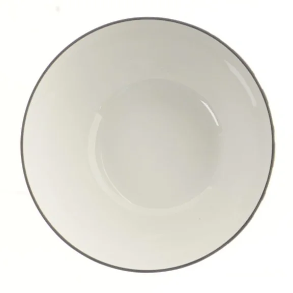 Sort og hvid skål med striber, Ø 10 cm fra Cathrineholm (str. Ø 10 cm)