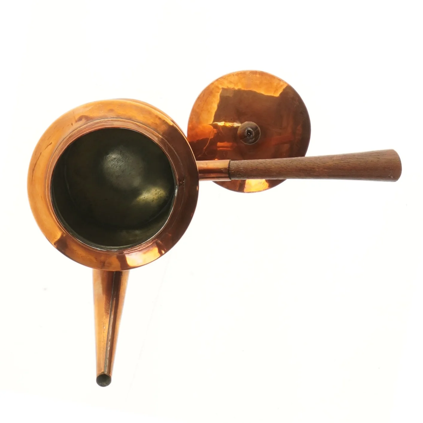 Kobber vandkande med låg (str. 18 cm)