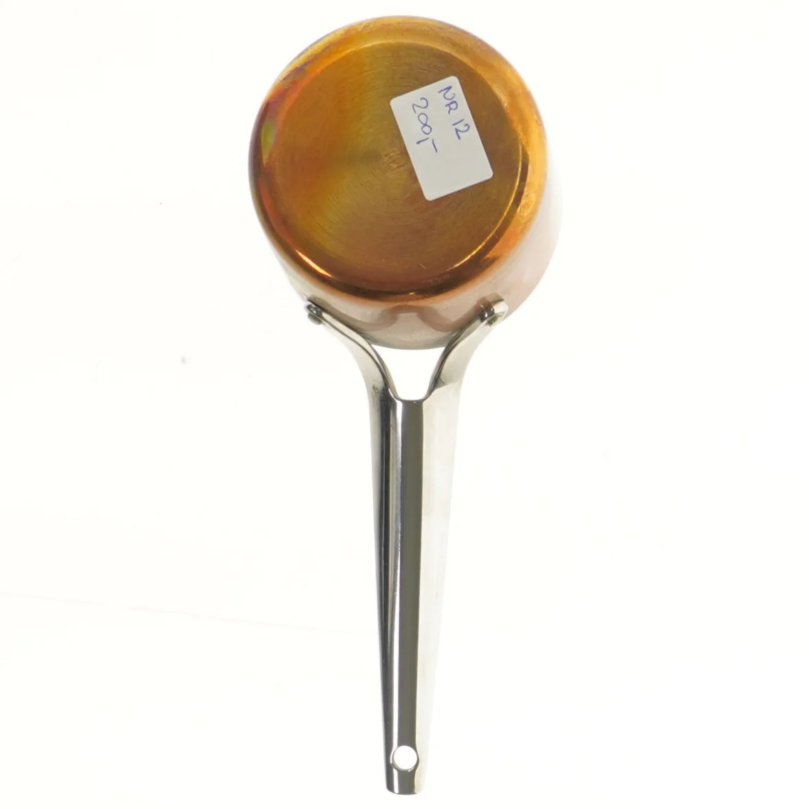 Kobberkasserolle med langt håndtag fra Georg Jensen (str. Ø 9 cm)