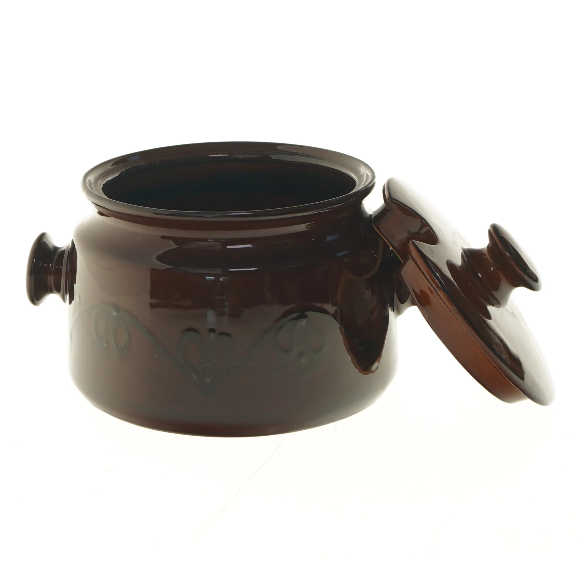 Rheinsberger keramisk grydeskål med låg (str. Ø 18 cm)