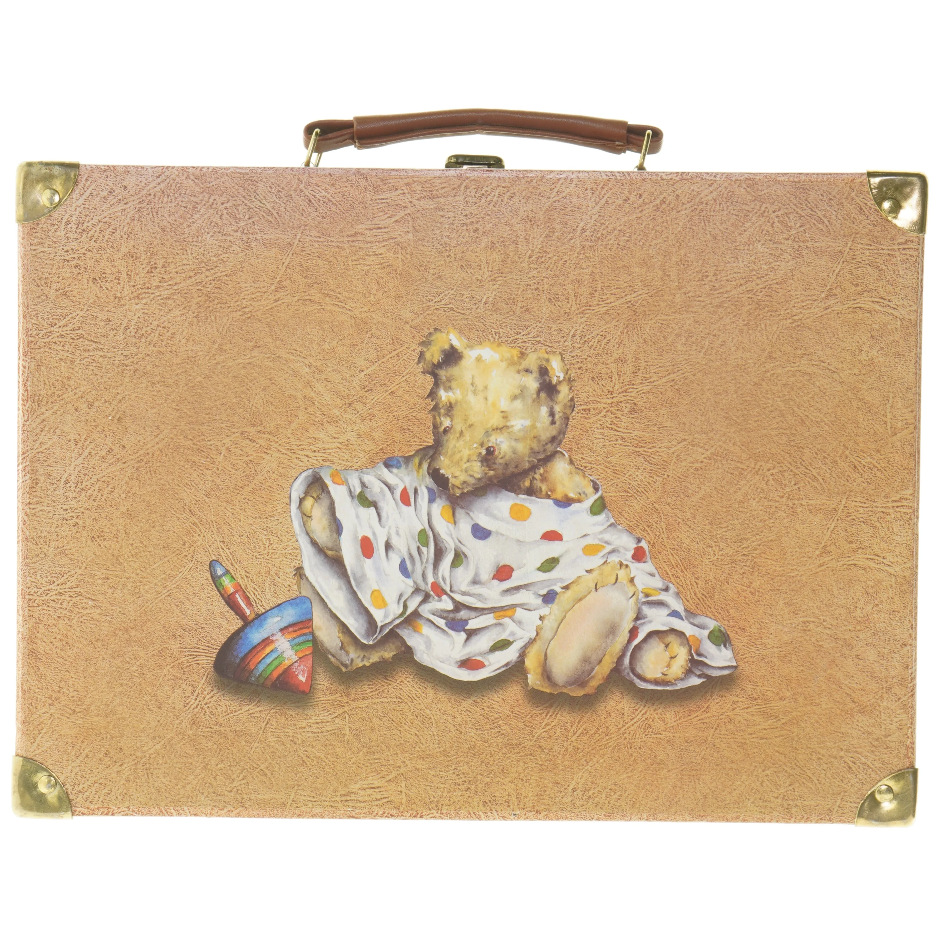 Børnekuffert med bamsemotiv (str. 36x26 cm)