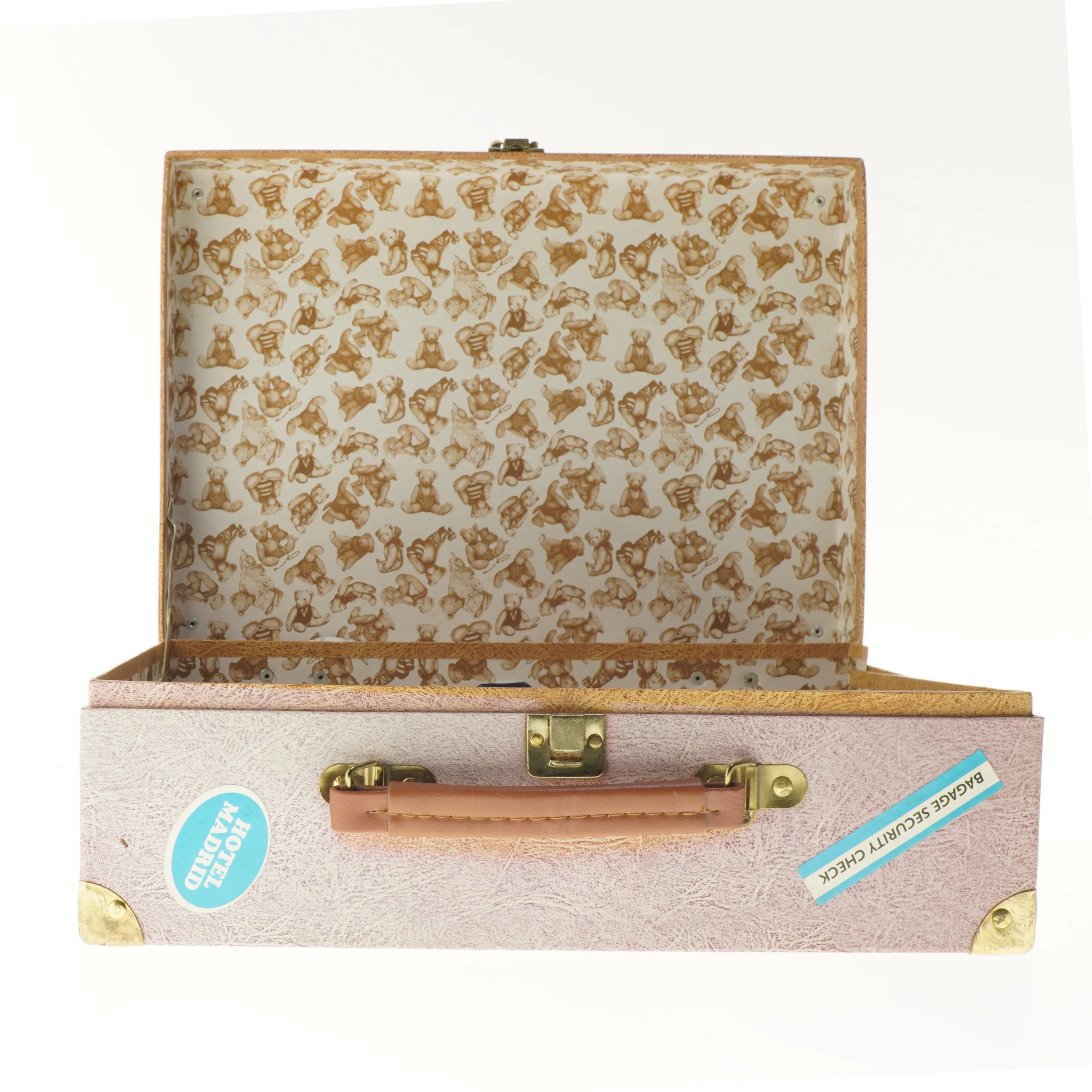 Børnekuffert med bamsemotiv (str. 36x26 cm)