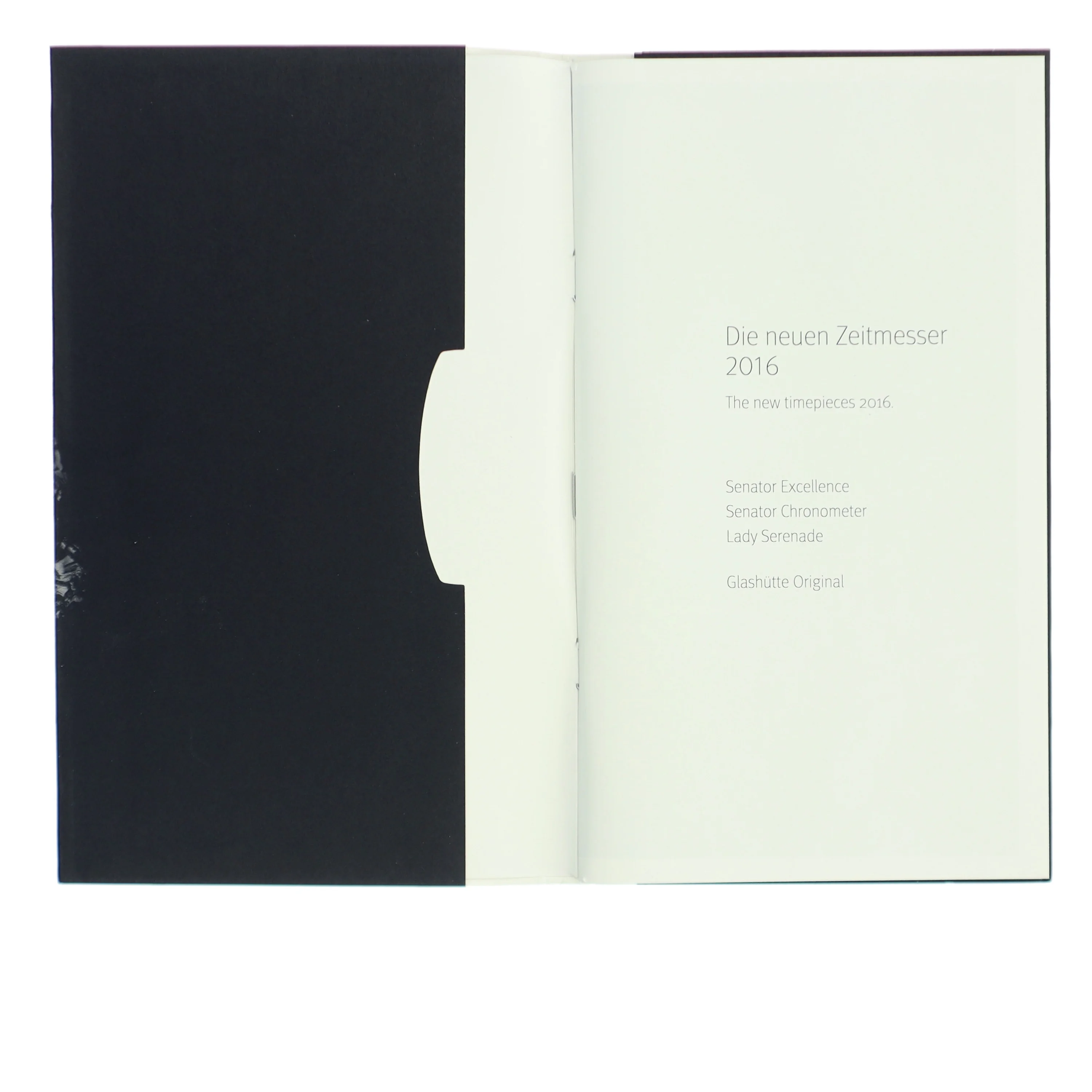 Reklamebrochure for ure fra Glashütte Original