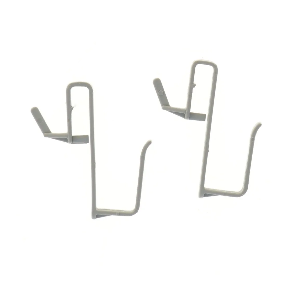 Grå plastik kroge (str. 11 cm)