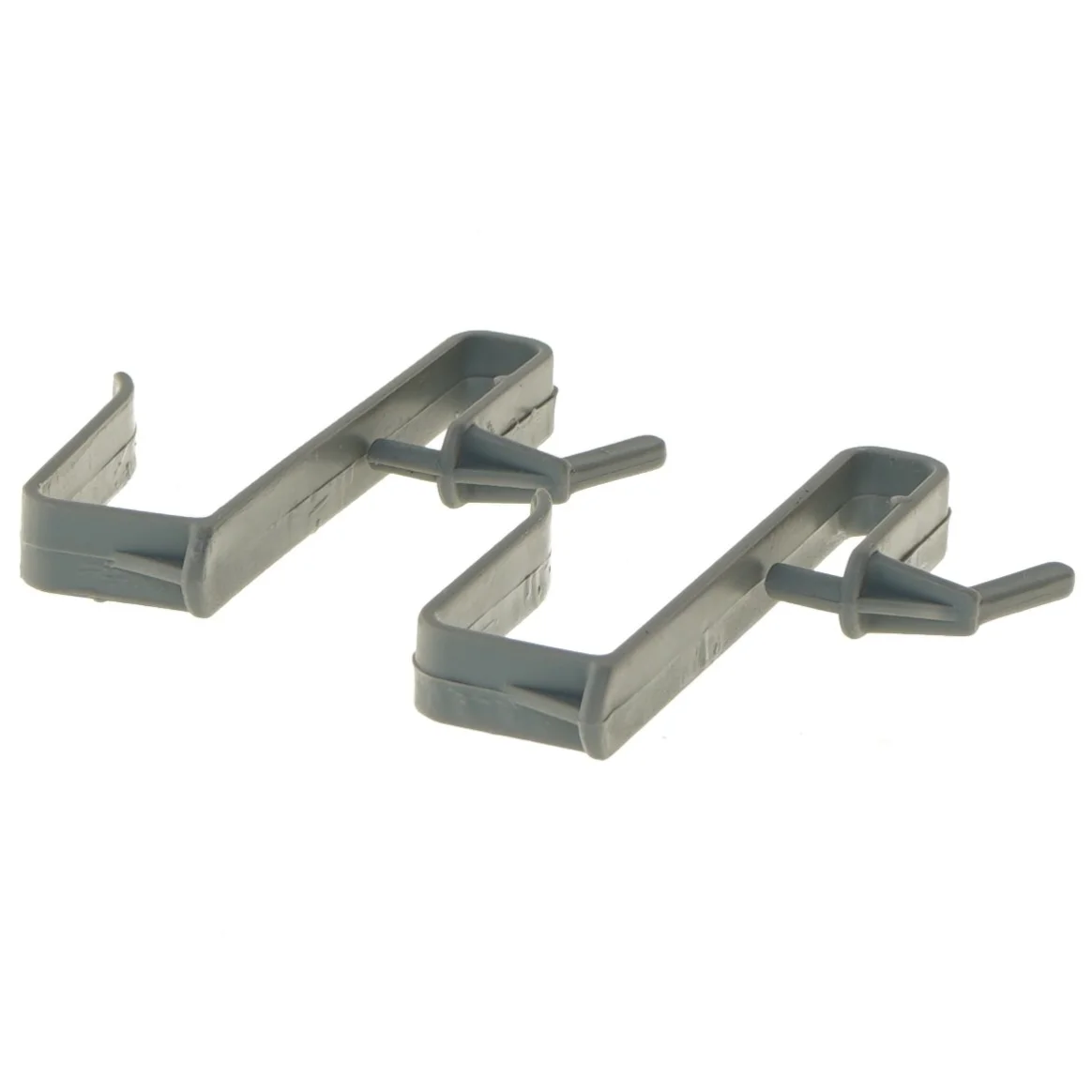 Grå plastik kroge (str. 11 cm)