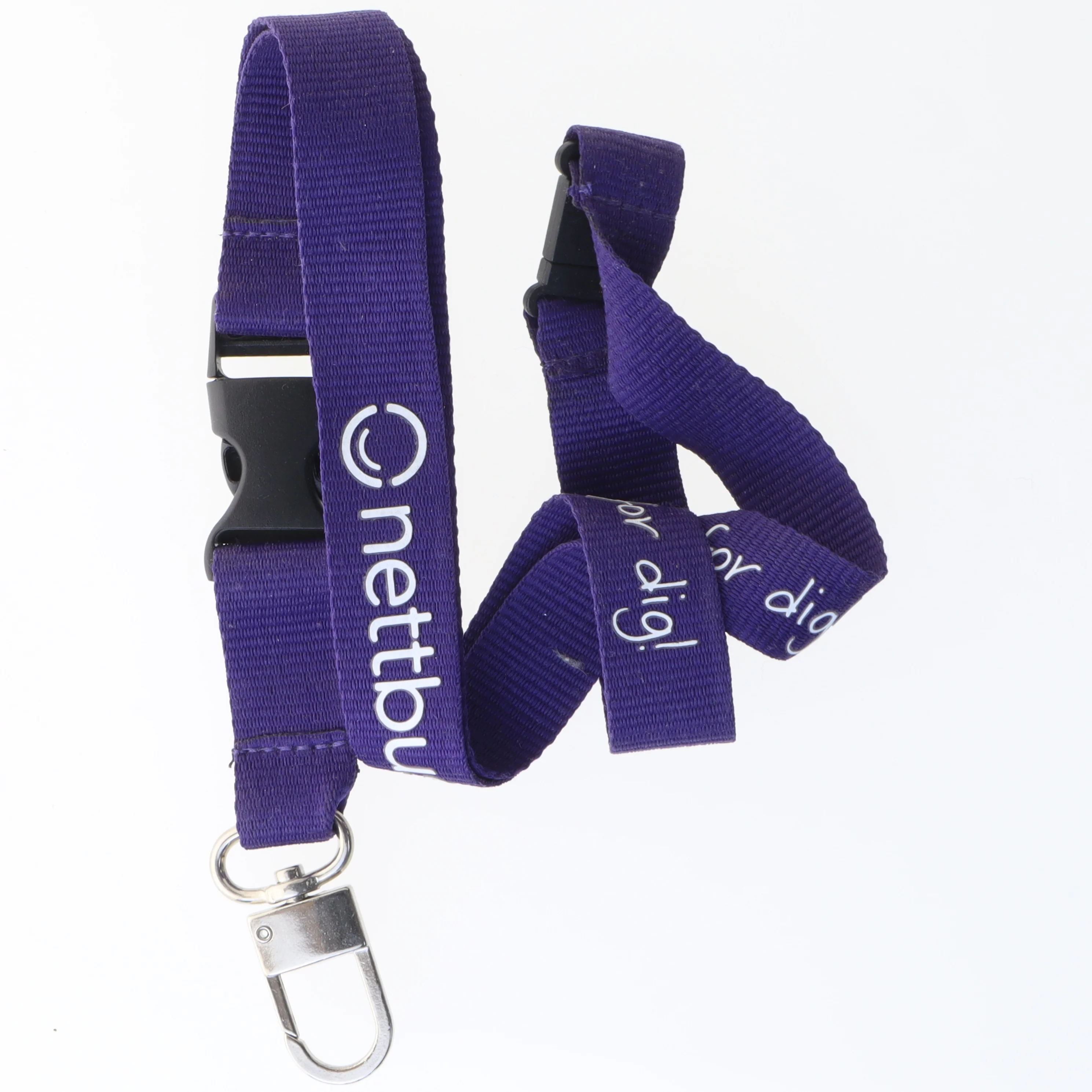 Lilla nøglesnor med karabinhage fra Nettbuss (str. 80 cm)