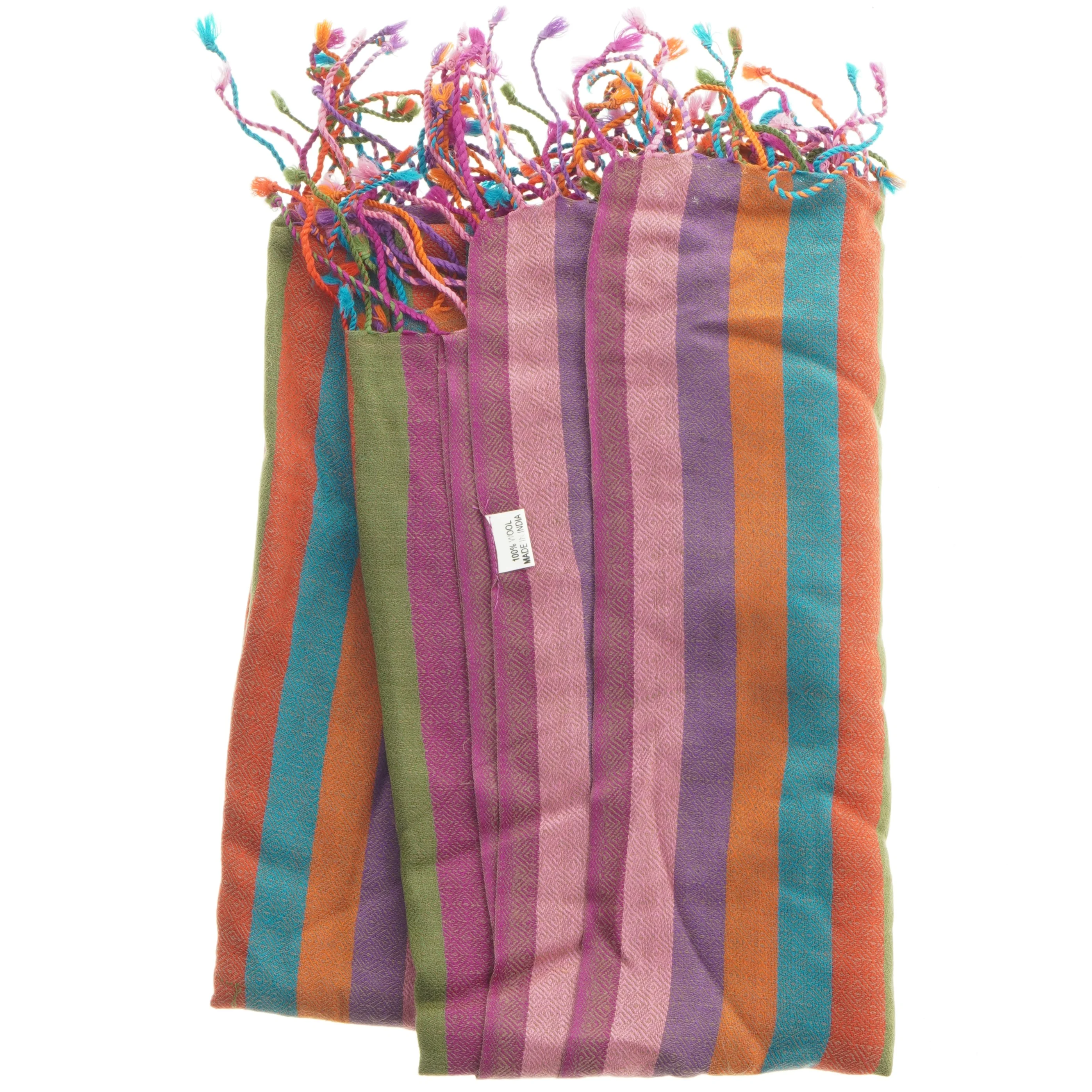 Farverigt stribet tæppe (str. 100x200 cm)