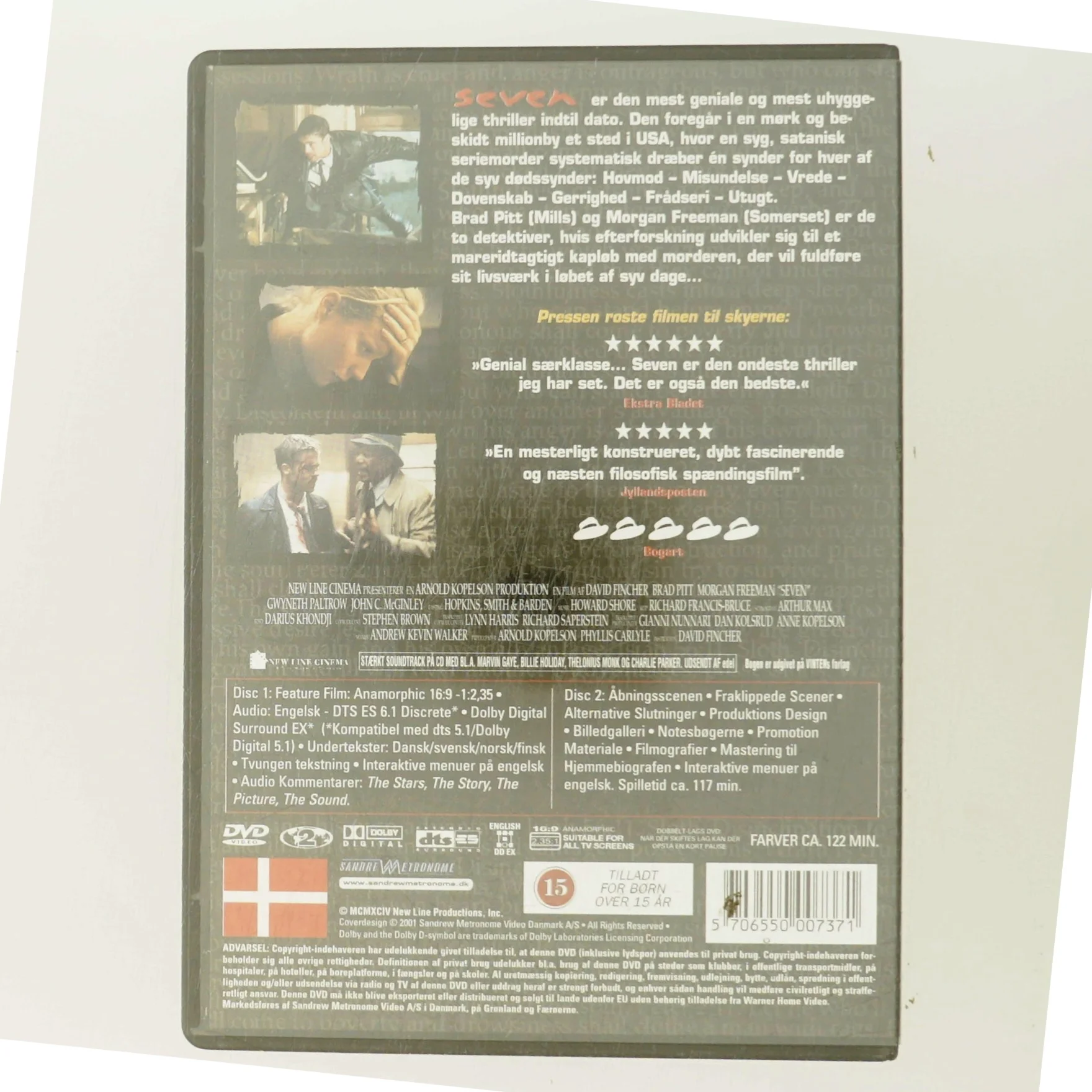 Seven - med Extra Materiale+ med Brad Pitt (DVD)