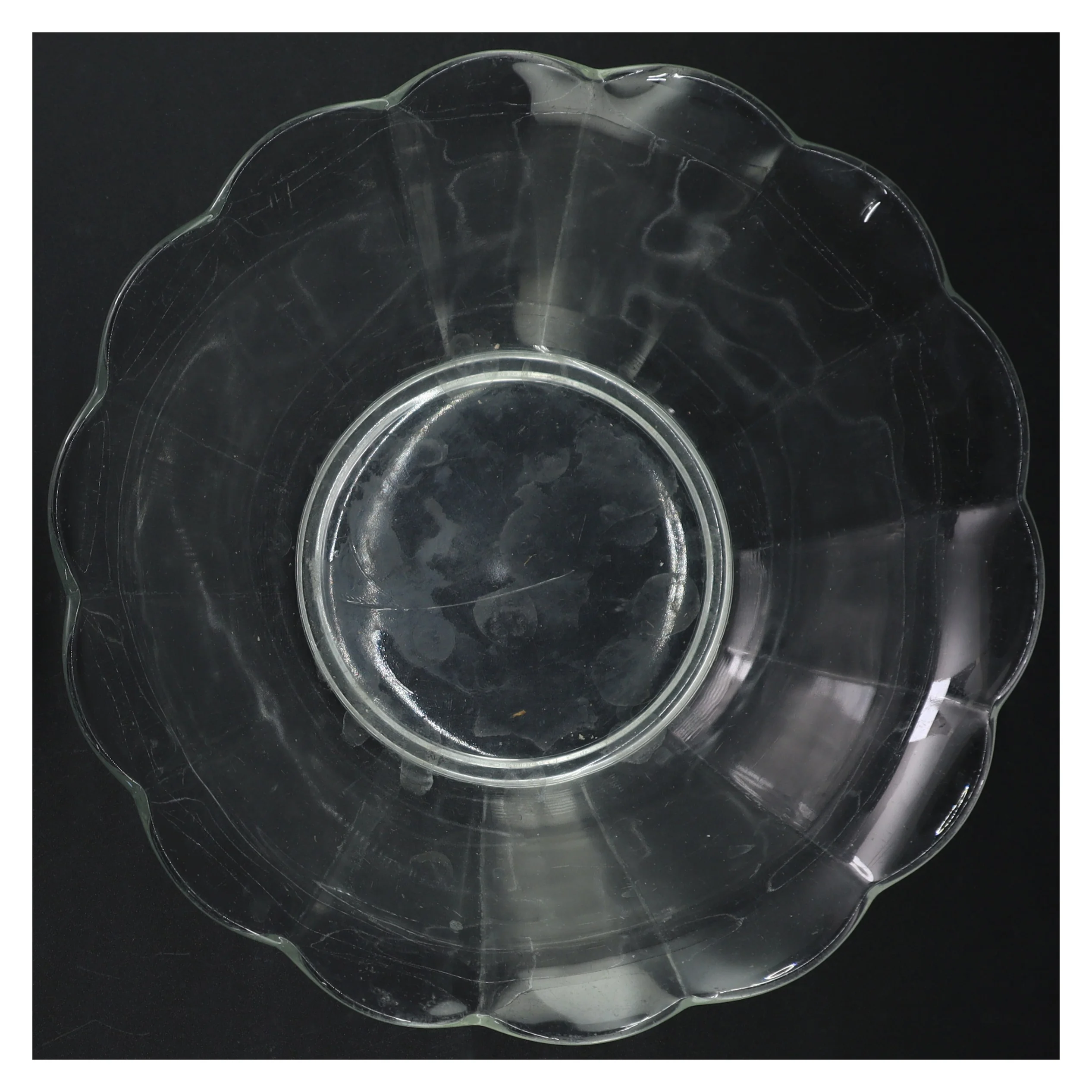 Gennemsigtig glas skål