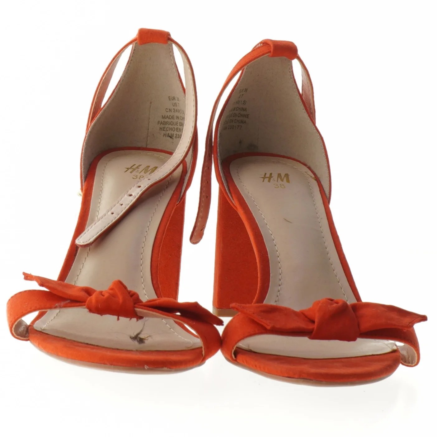 Røde H&M højhælede sandaler fra H&M (str. 38 )