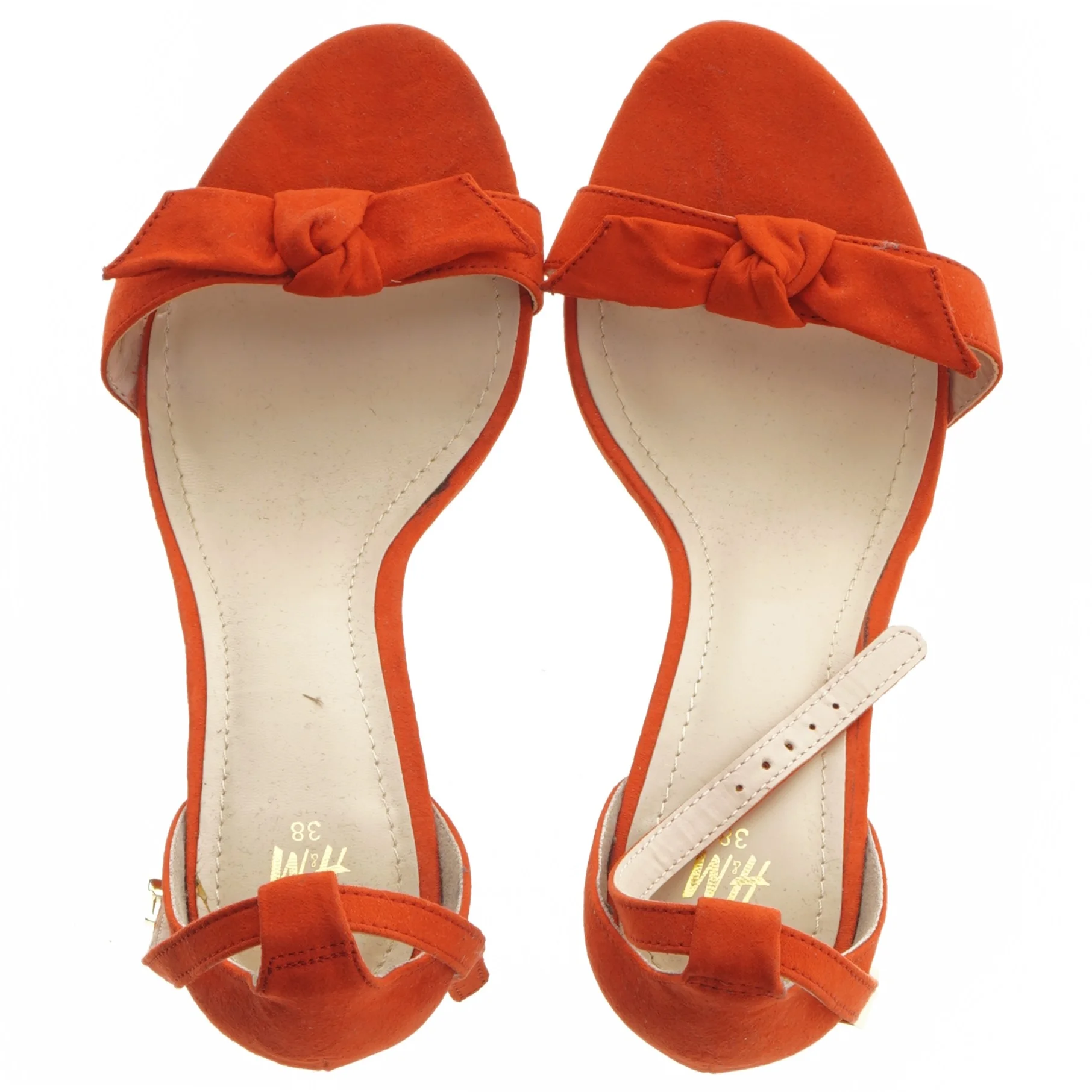 Røde H&M højhælede sandaler fra H&M (str. 38 )