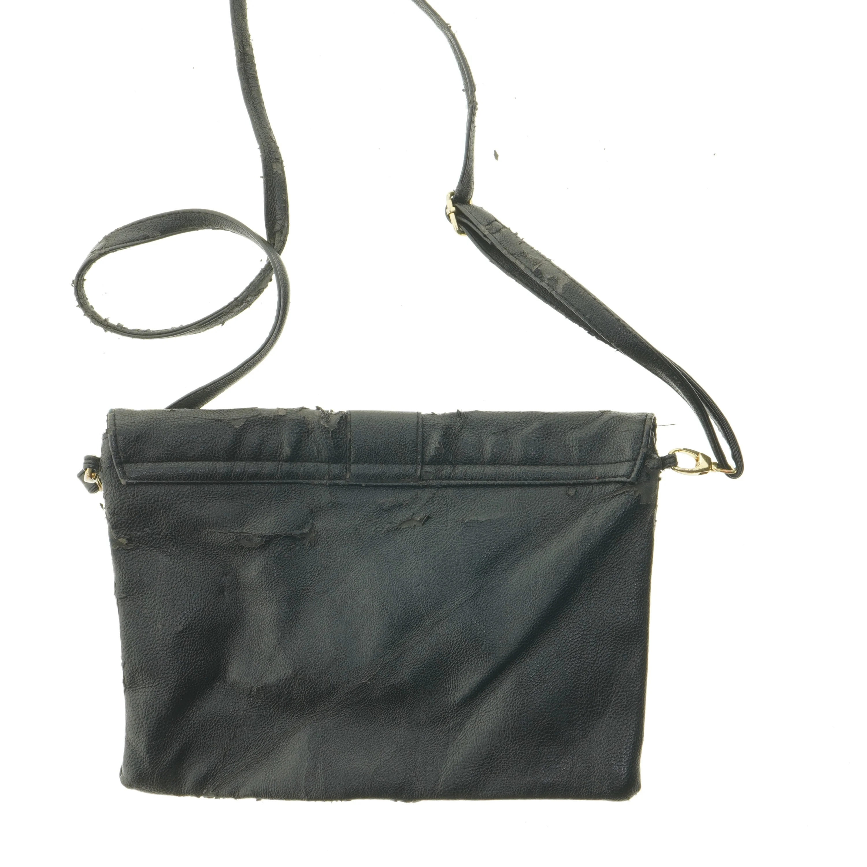 Sort skuldertaske med nitter fra Divided (str. 29 cm)