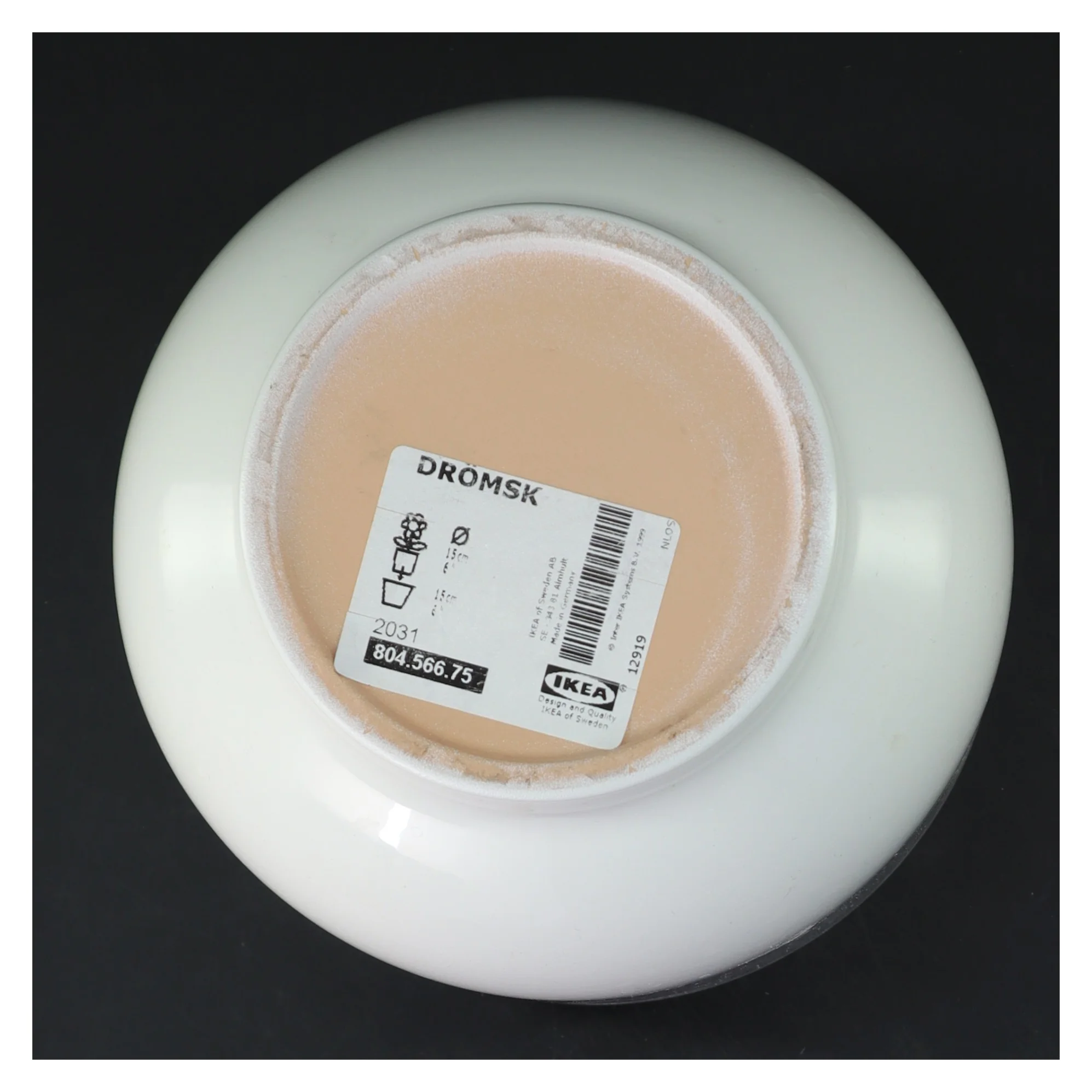 Hvid krukke fra IKEA (str. Ø 15 cm)