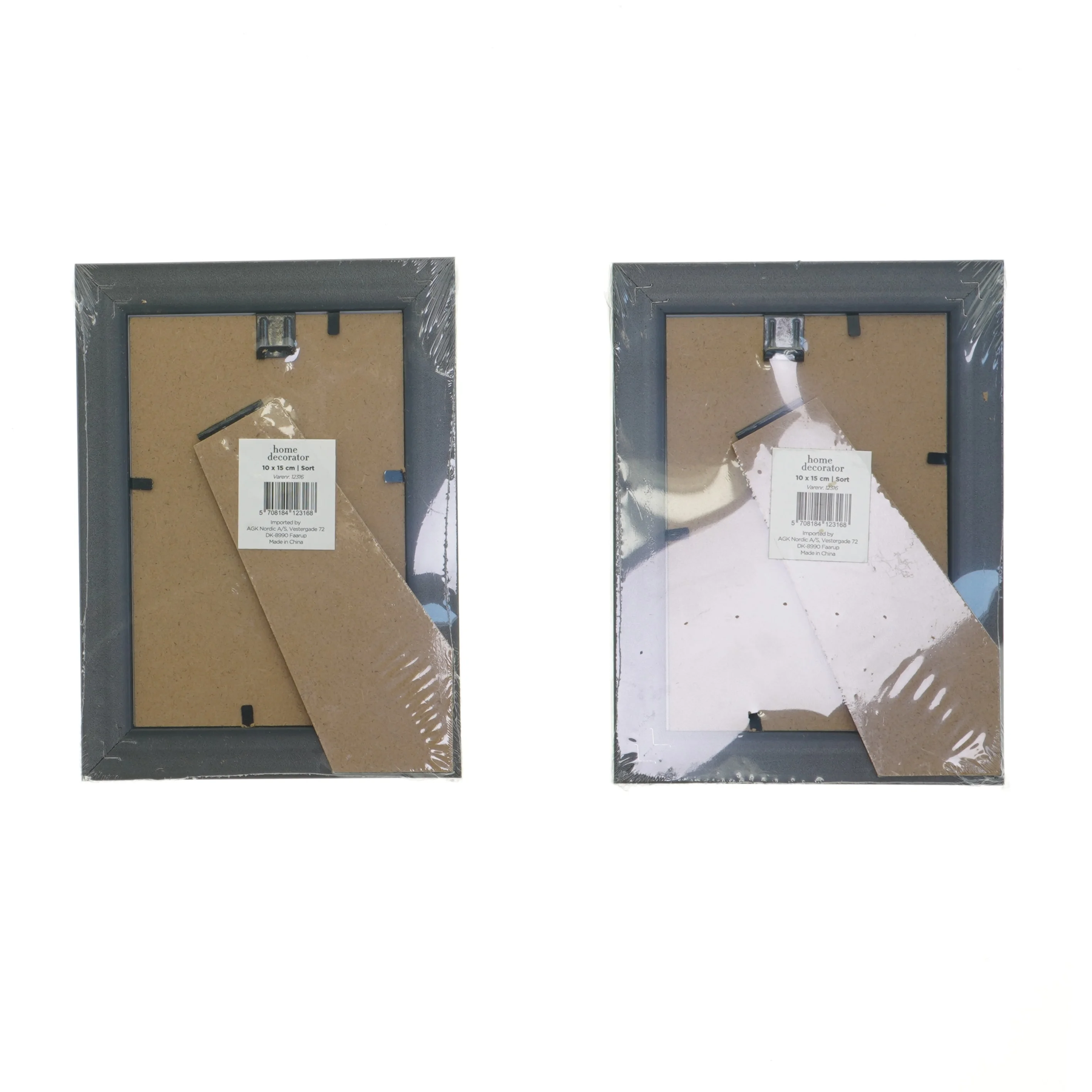 Sort billede ramme (str. 10x15 cm)