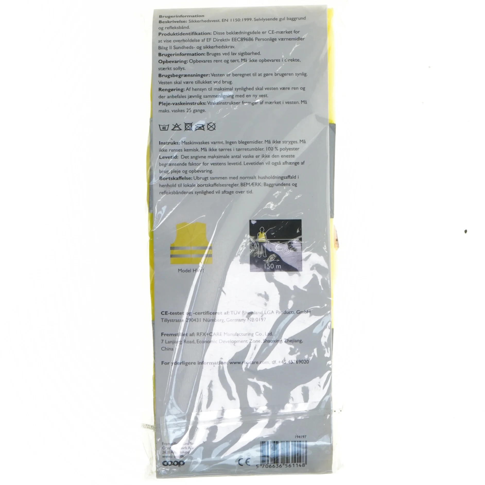 Refleksvest til børn fra Mustang