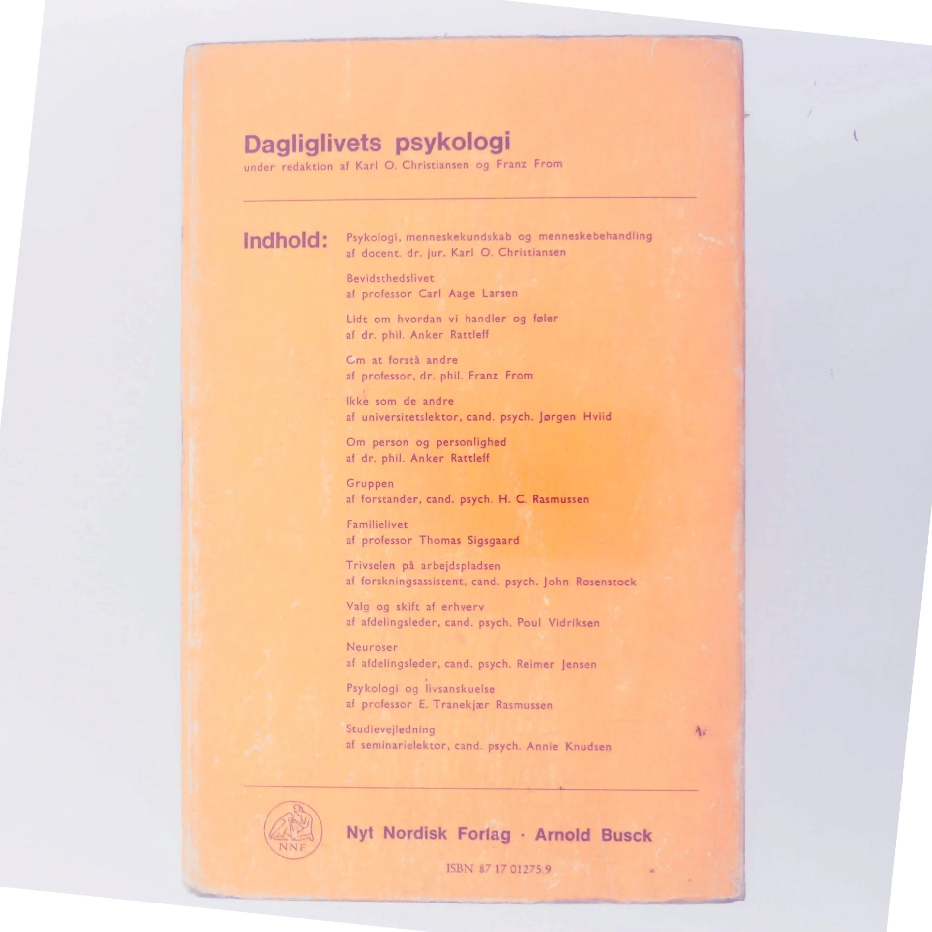 Dagliglivets psykologi af Karl O. Christiansen (Bog)