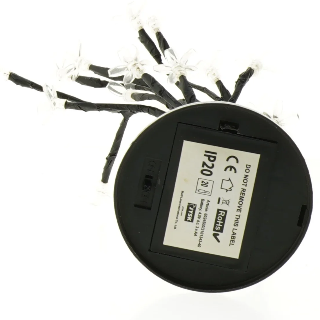 Dekorativ lyskilde med blomster fra Jysk (str. 29 cm)