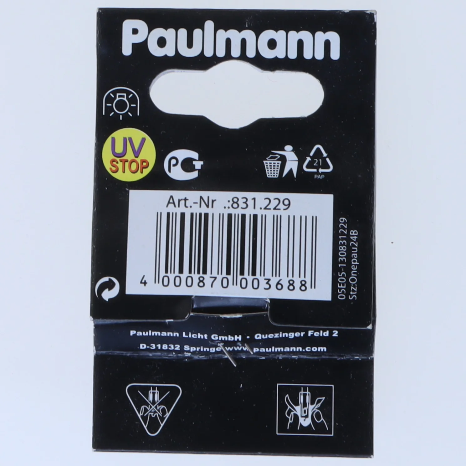 Halogen pære Paulmann G4 12V 20W fra Paulmann
