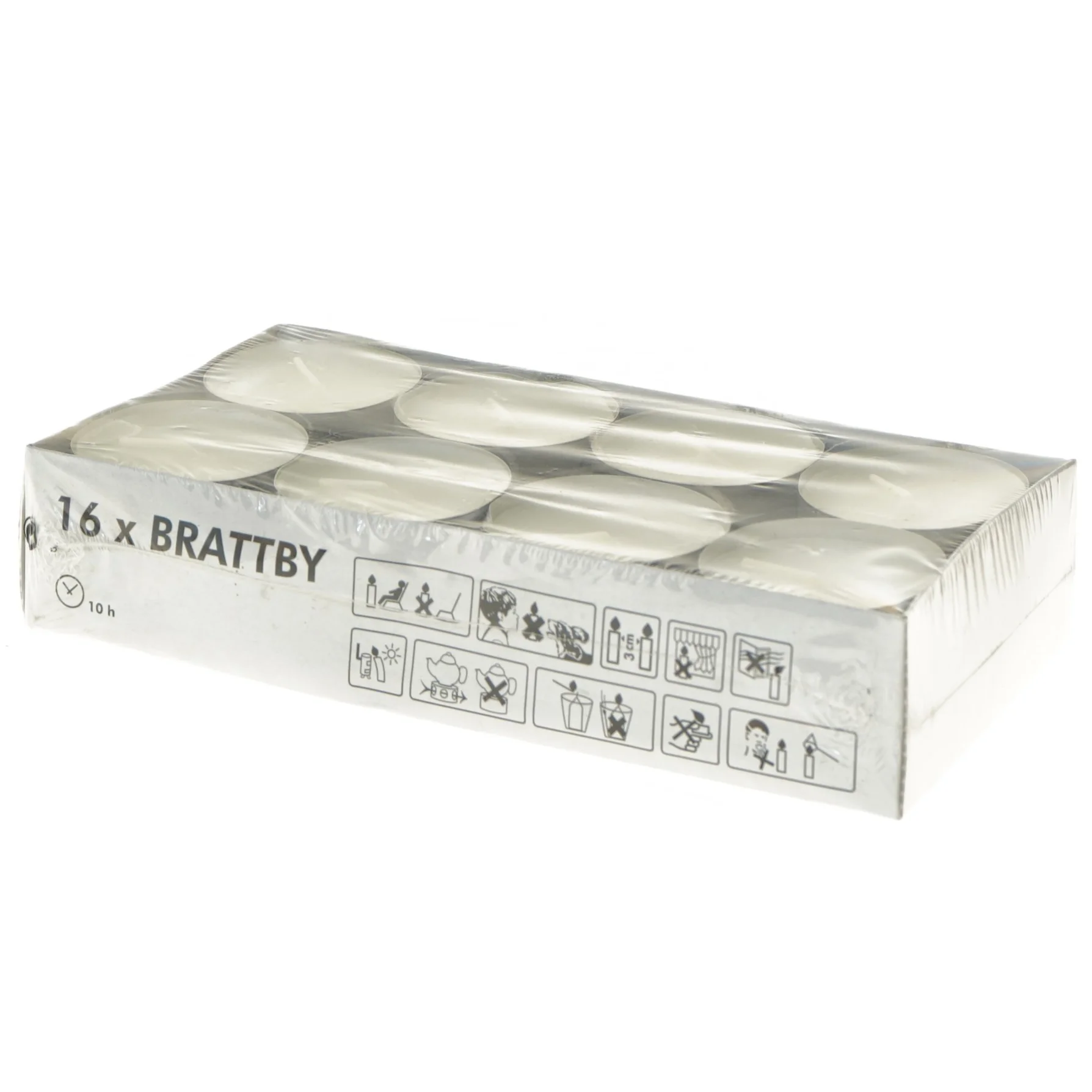 Brattby fyrfadslys 16-pak fra IKEA (str. 24x12 cm)