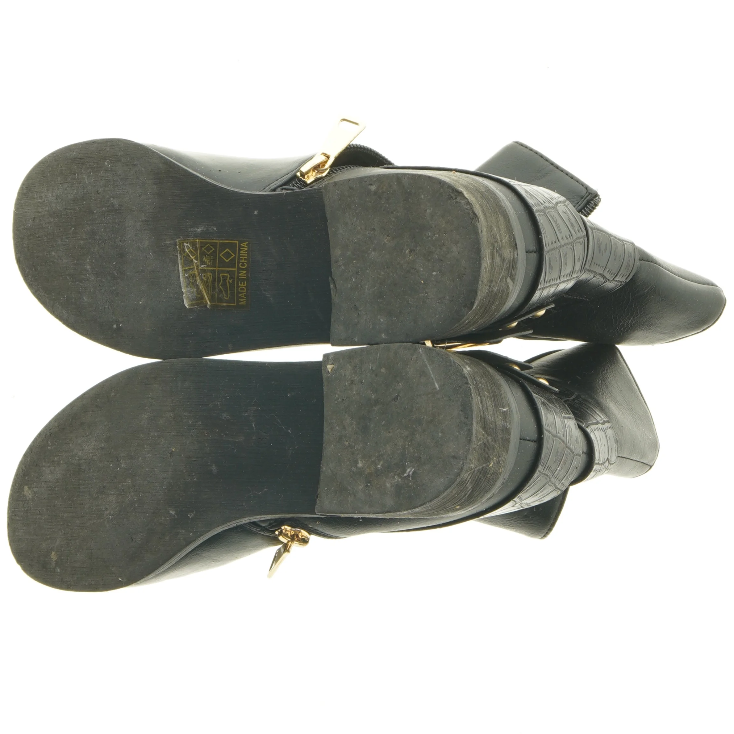 Sort ankelstøvler med spænde fra VRS (str. 37 )