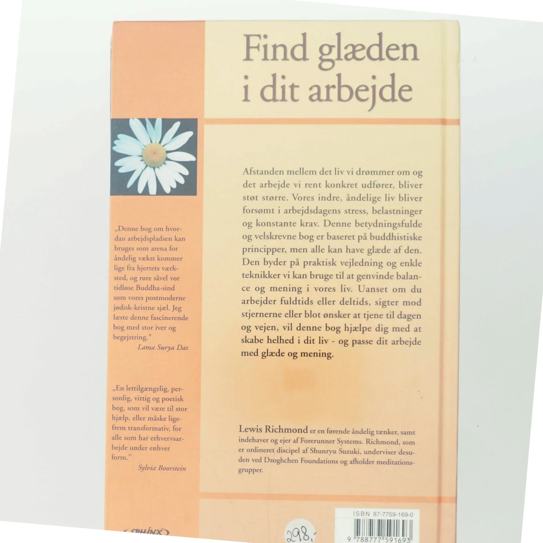 Find glæden i dit arbejde : fyld dit arbejde med dybde og mening af Lewis Richmond (Bog)