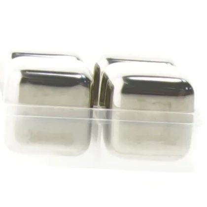 Stål isterninger 4 styk (str. 2,5x2,5x2,5, 4 styk cm)